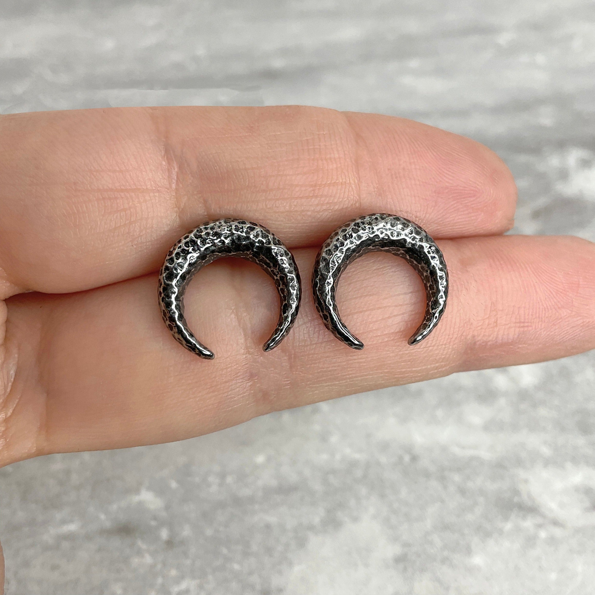MOON STUD EARRINGS