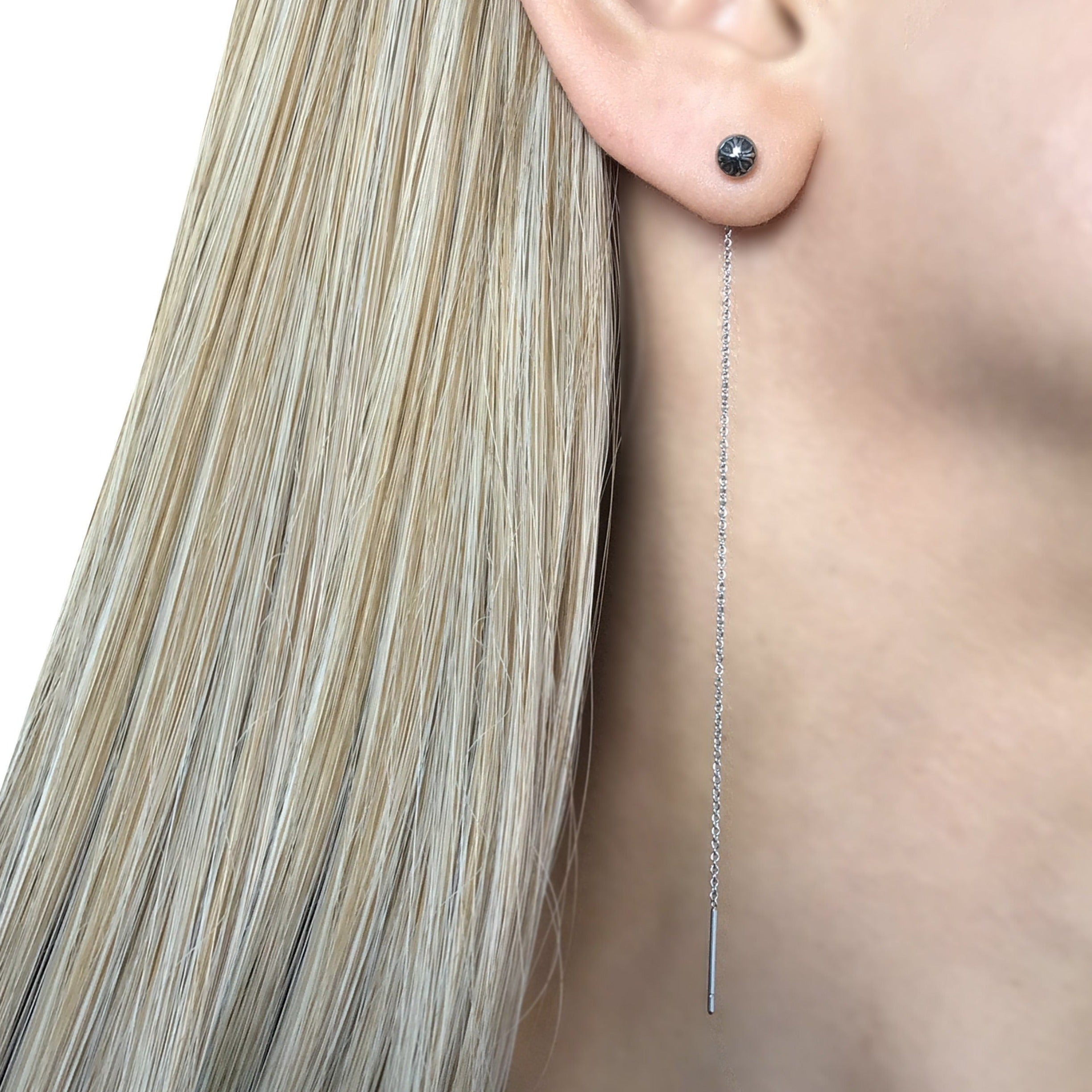 THREADER BALL EARRINGS