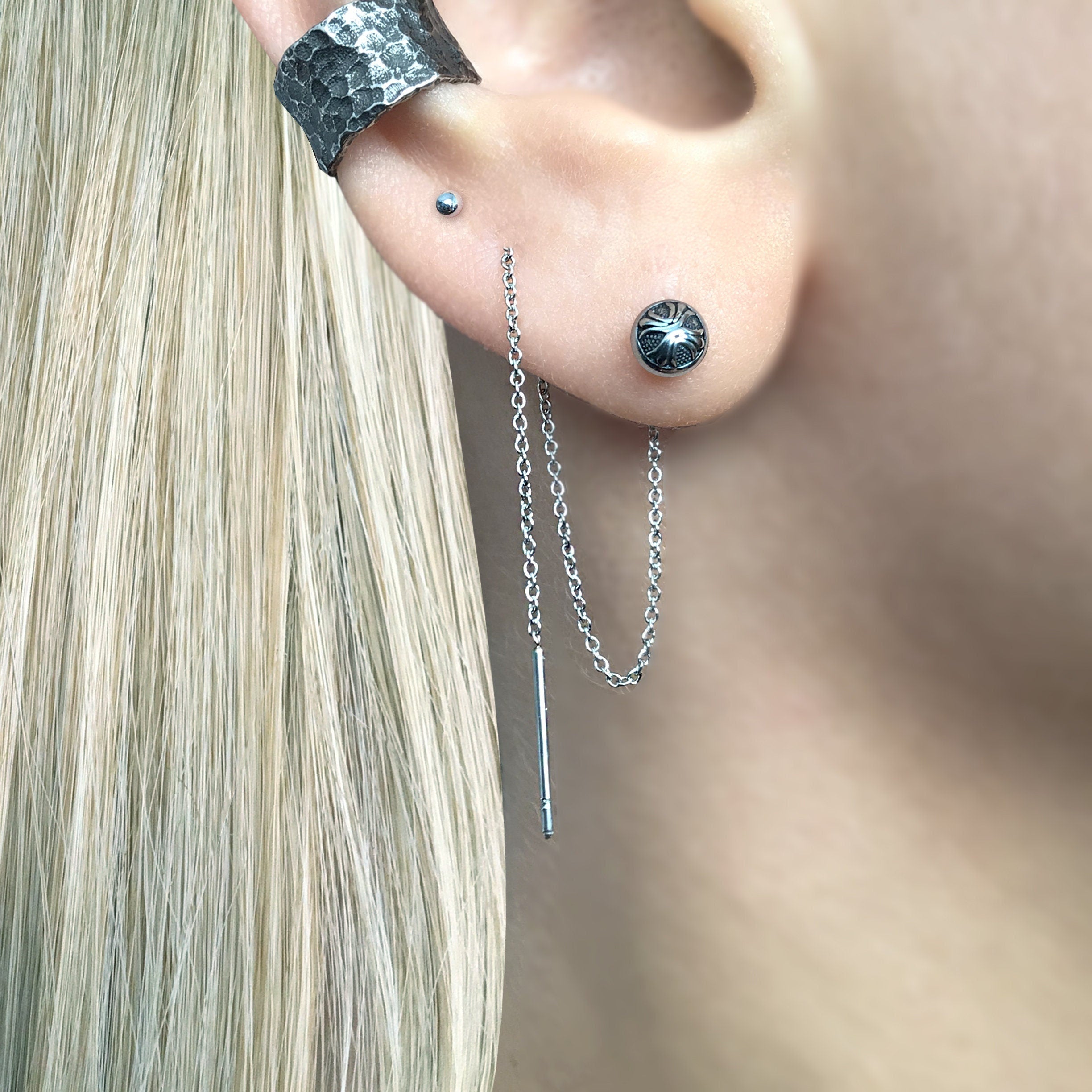 THREADER BALL EARRINGS