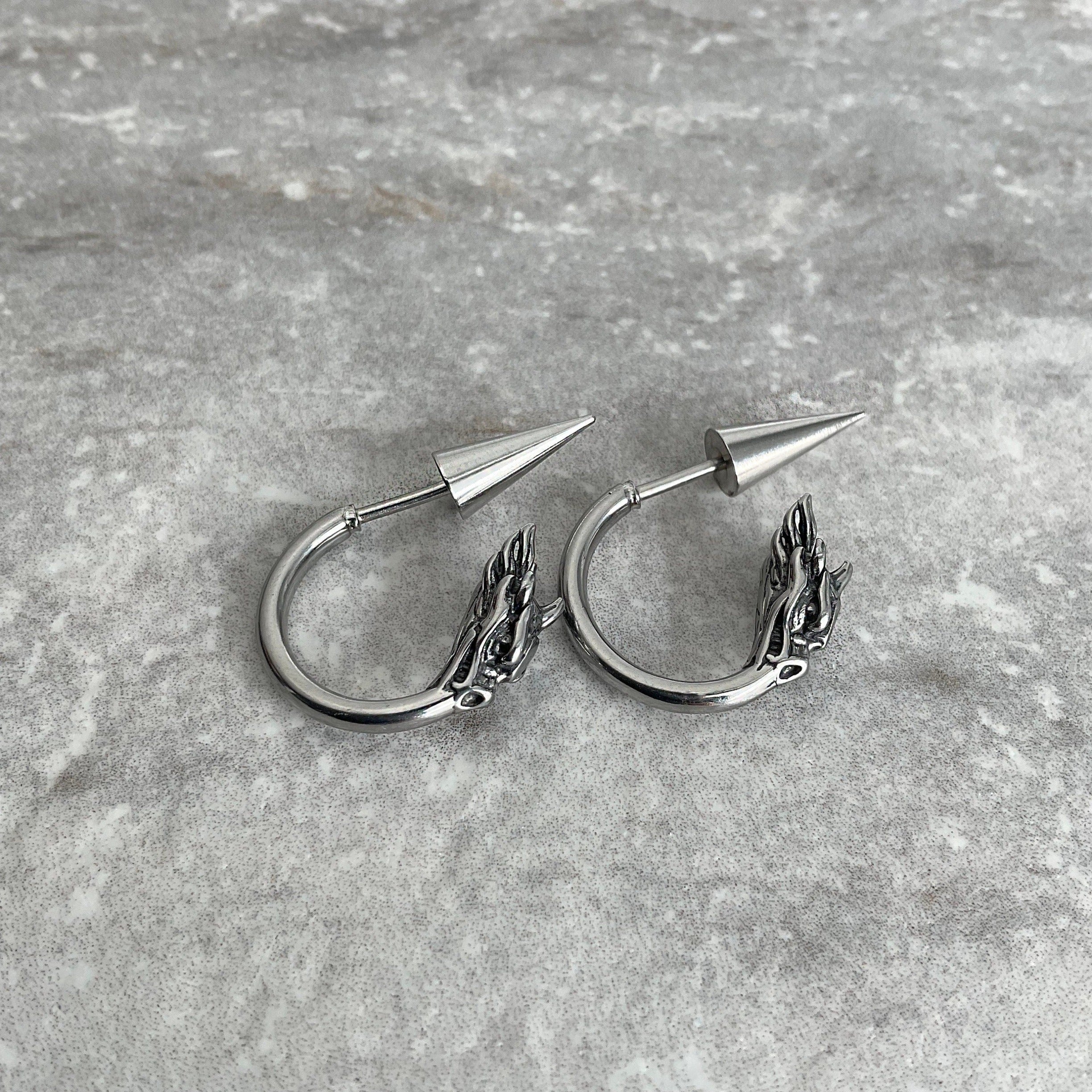DRAGON EARRINGS WITH SPIKE