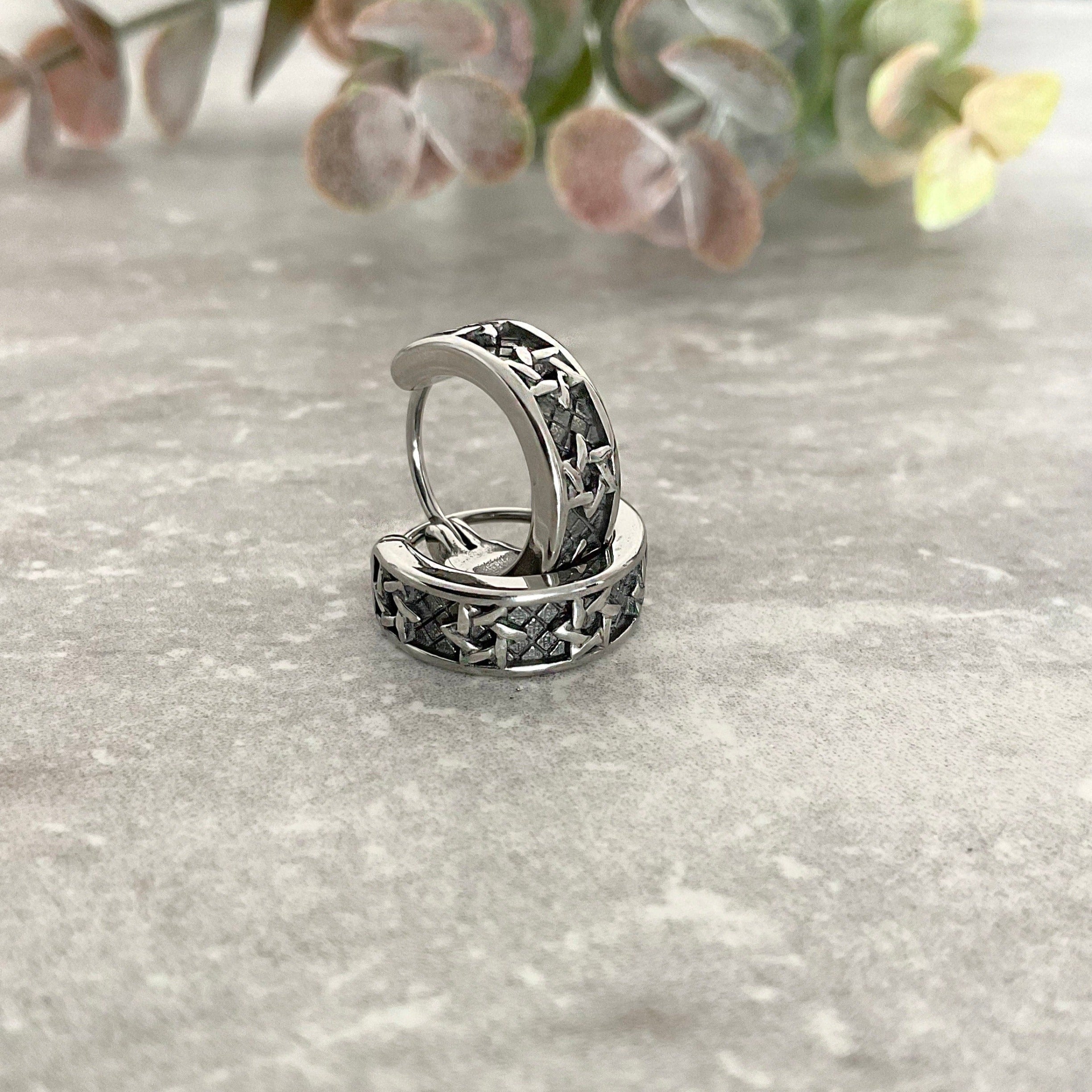 STAR OF DAVID HOOP EARRINGS