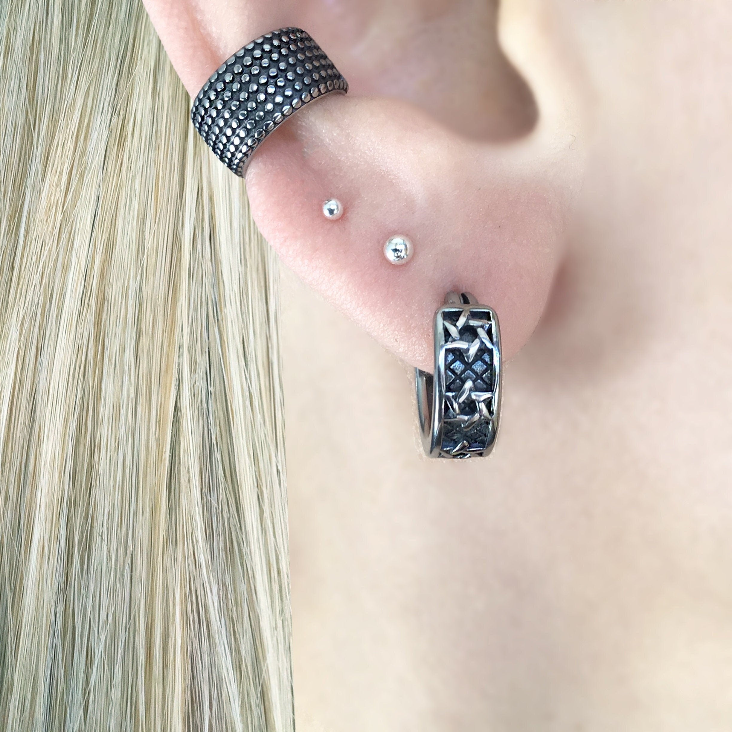 STAR OF DAVID HOOP EARRINGS