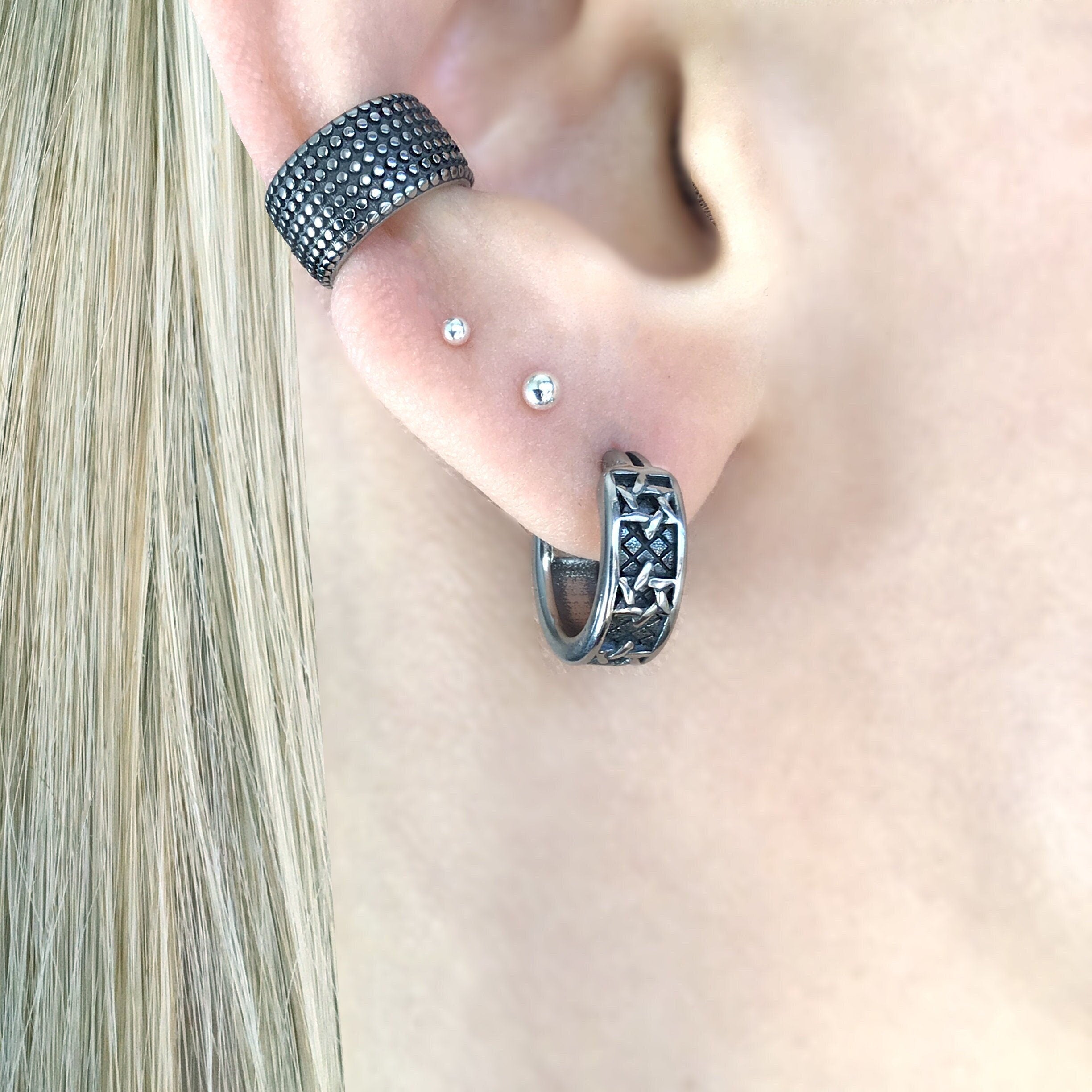 STAR OF DAVID HOOP EARRINGS