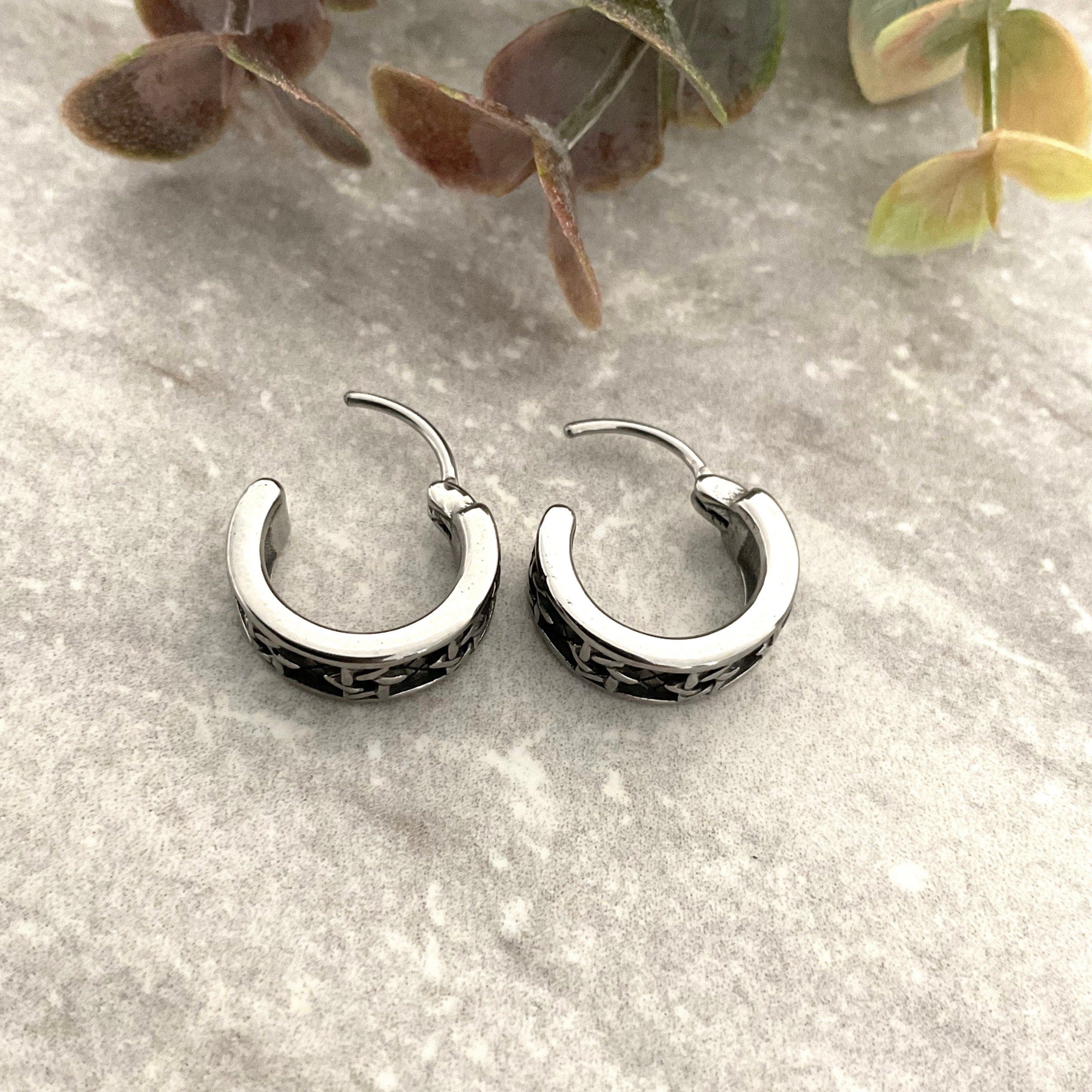 STAR OF DAVID HOOP EARRINGS
