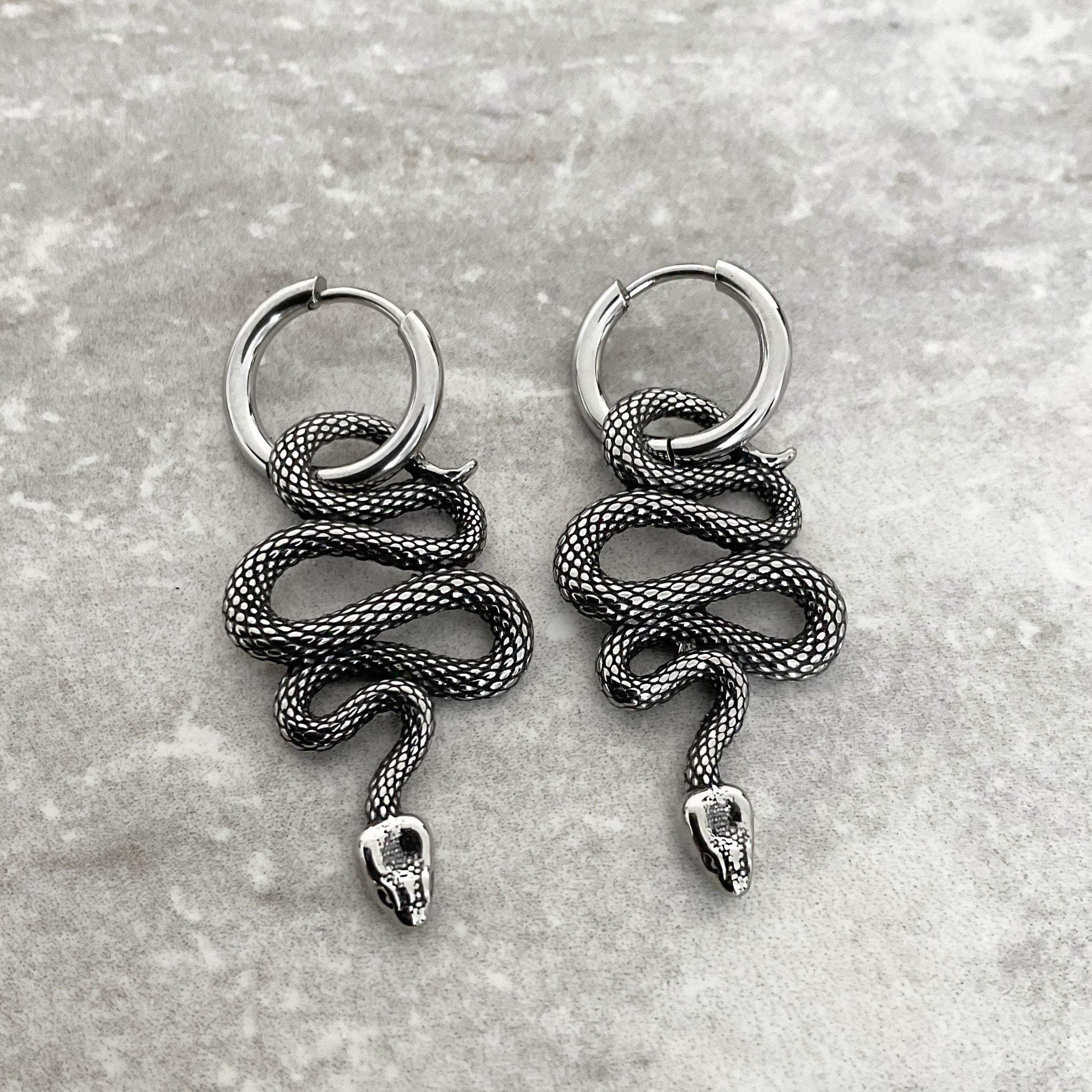 SNAKE HOOP  EARRINGS