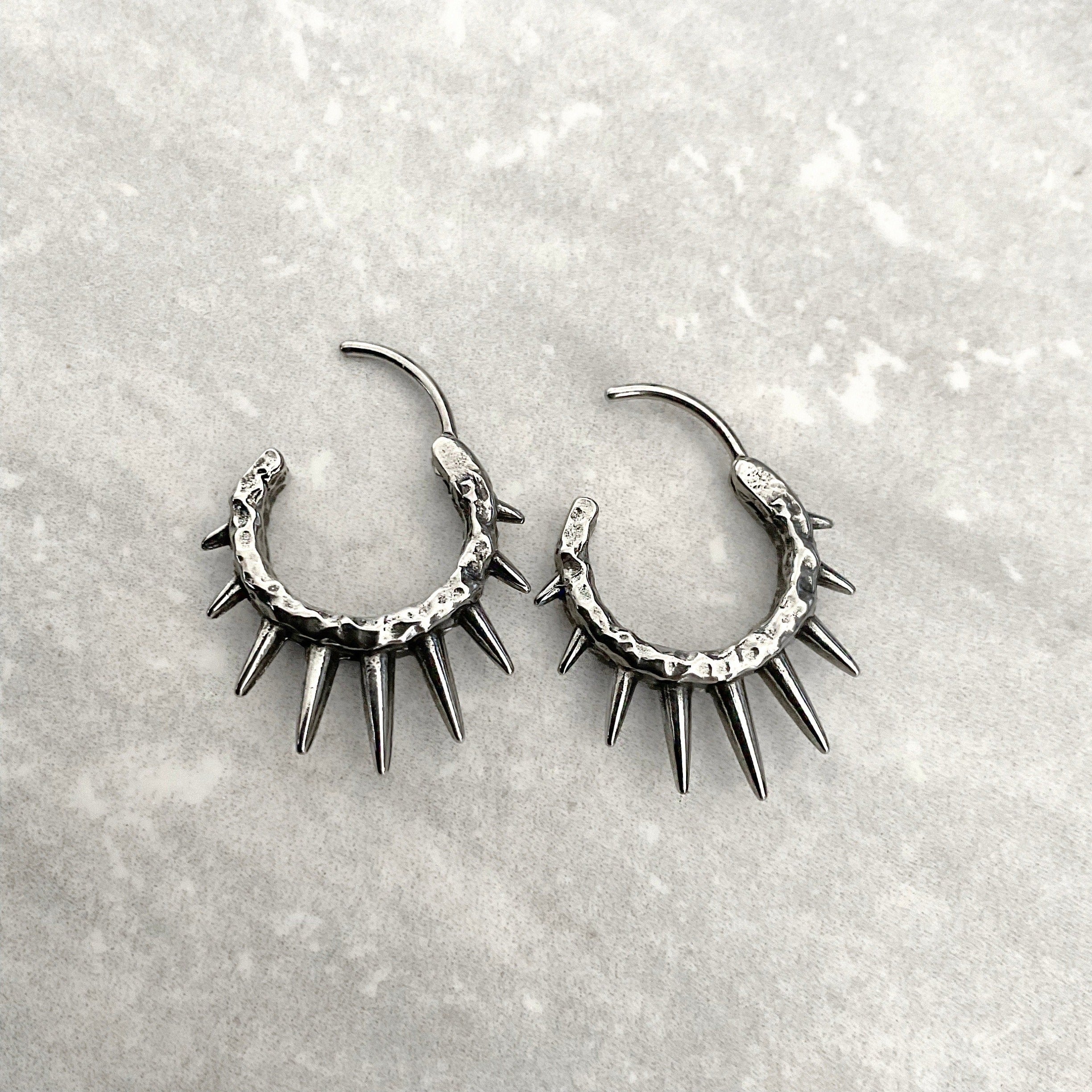 SPIKE HOOPS EARRINGS