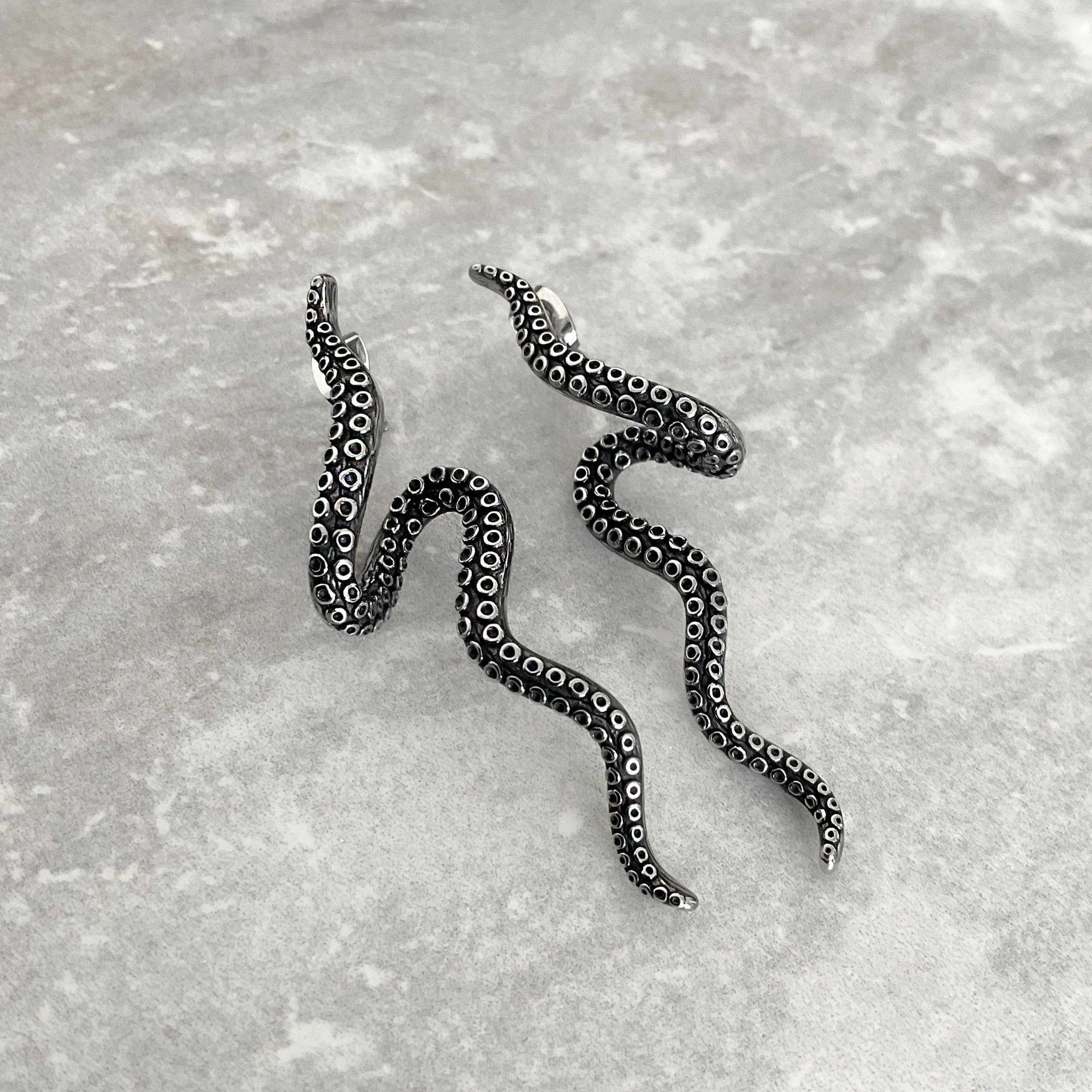 OCTOPUS TENTACLE LONG EARRINGS