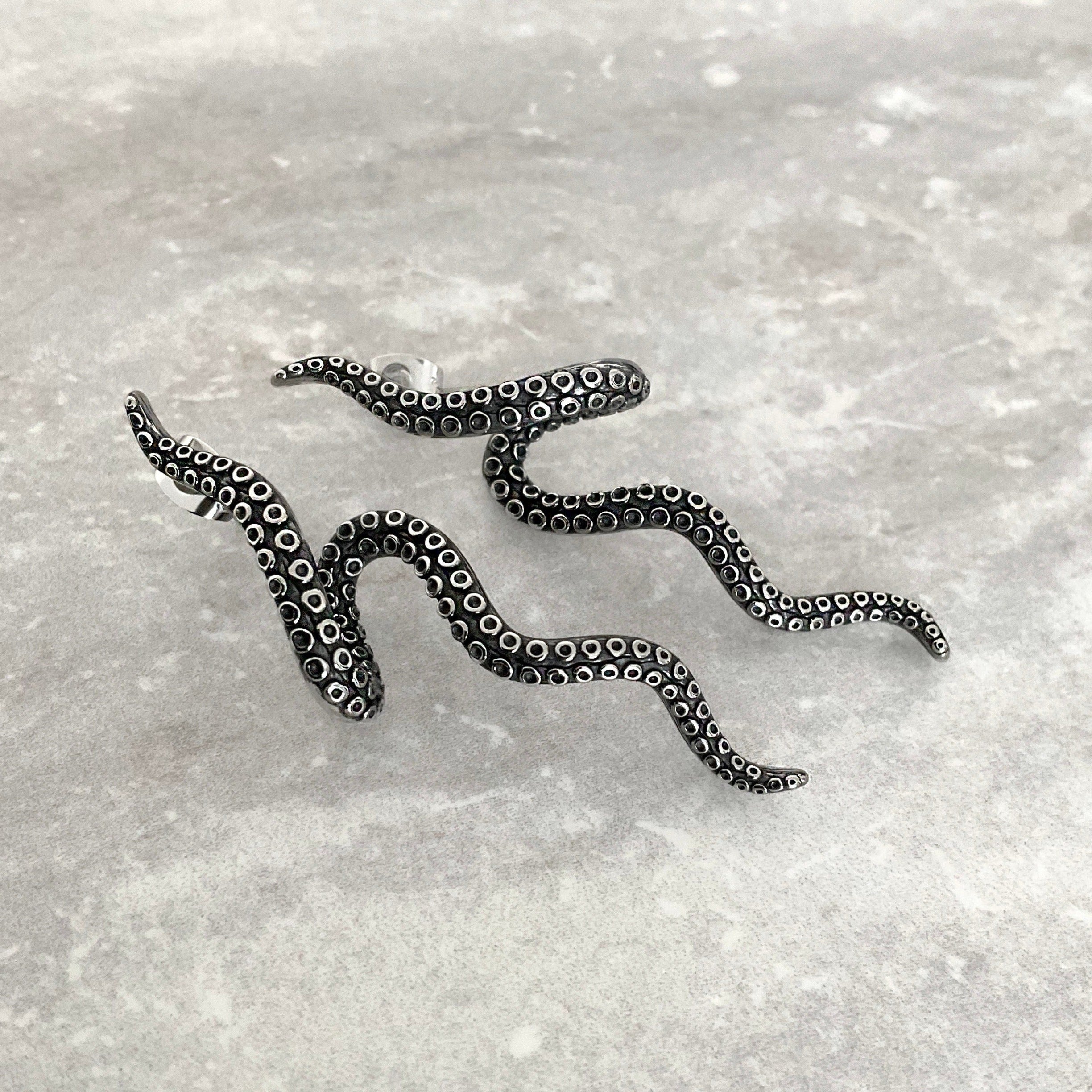 OCTOPUS TENTACLE LONG EARRINGS