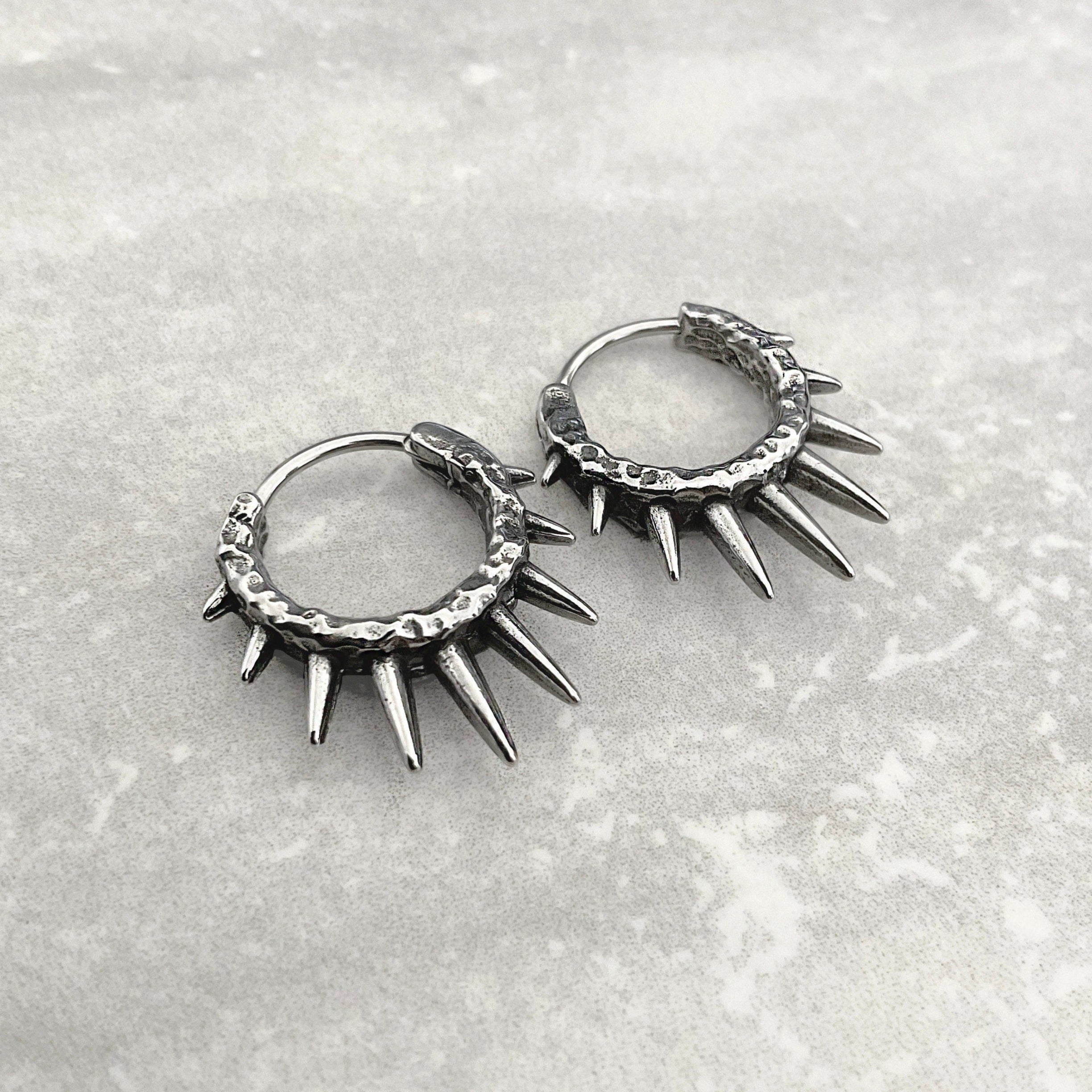 SPIKE HOOPS  EARRINGS