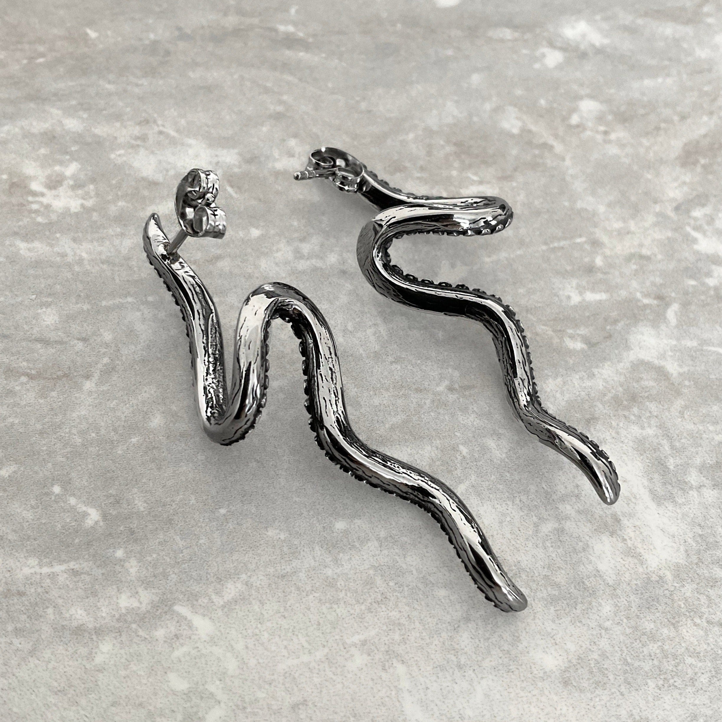 OCTOPUS TENTACLE LONG EARRINGS