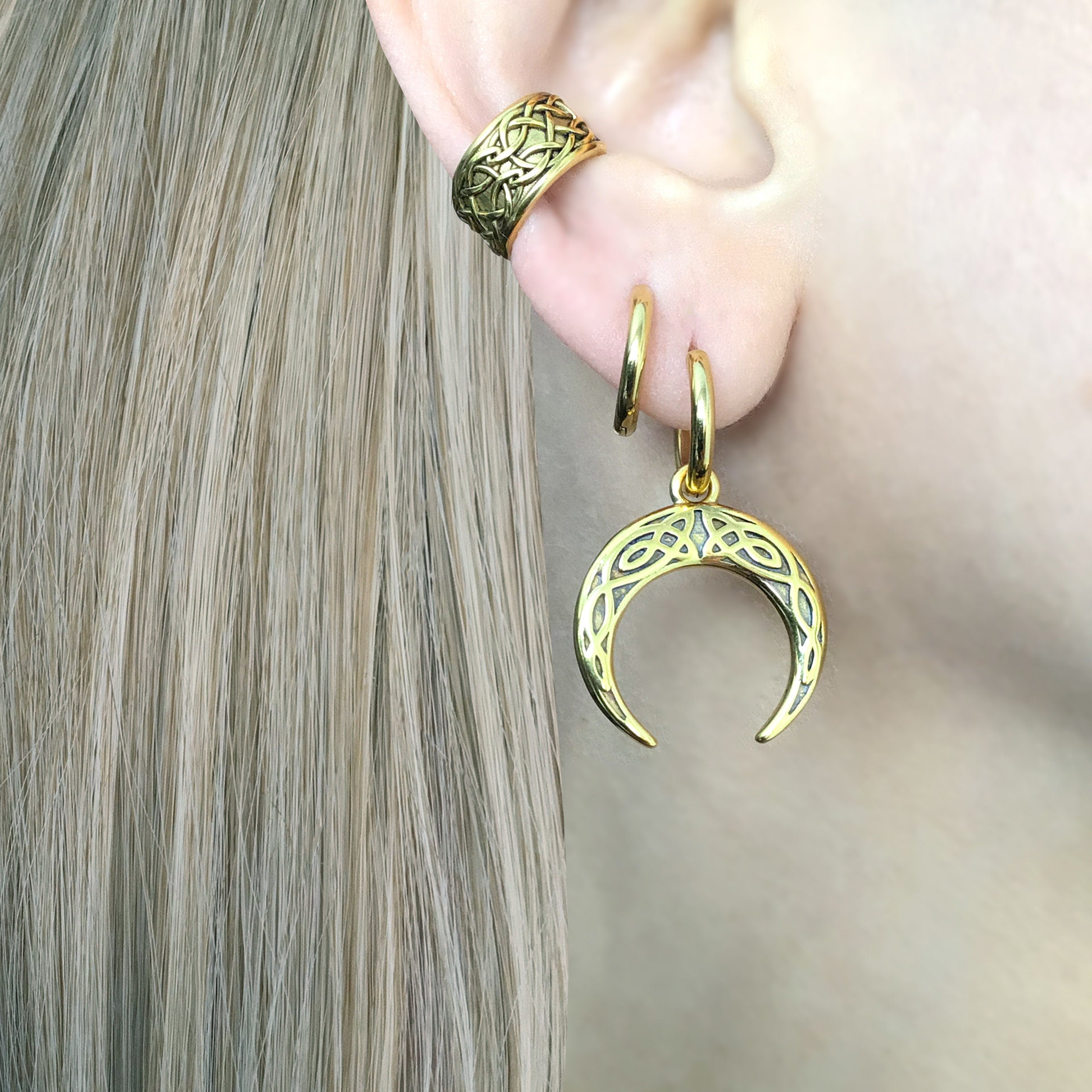 CELTIC MOON EARRINGS