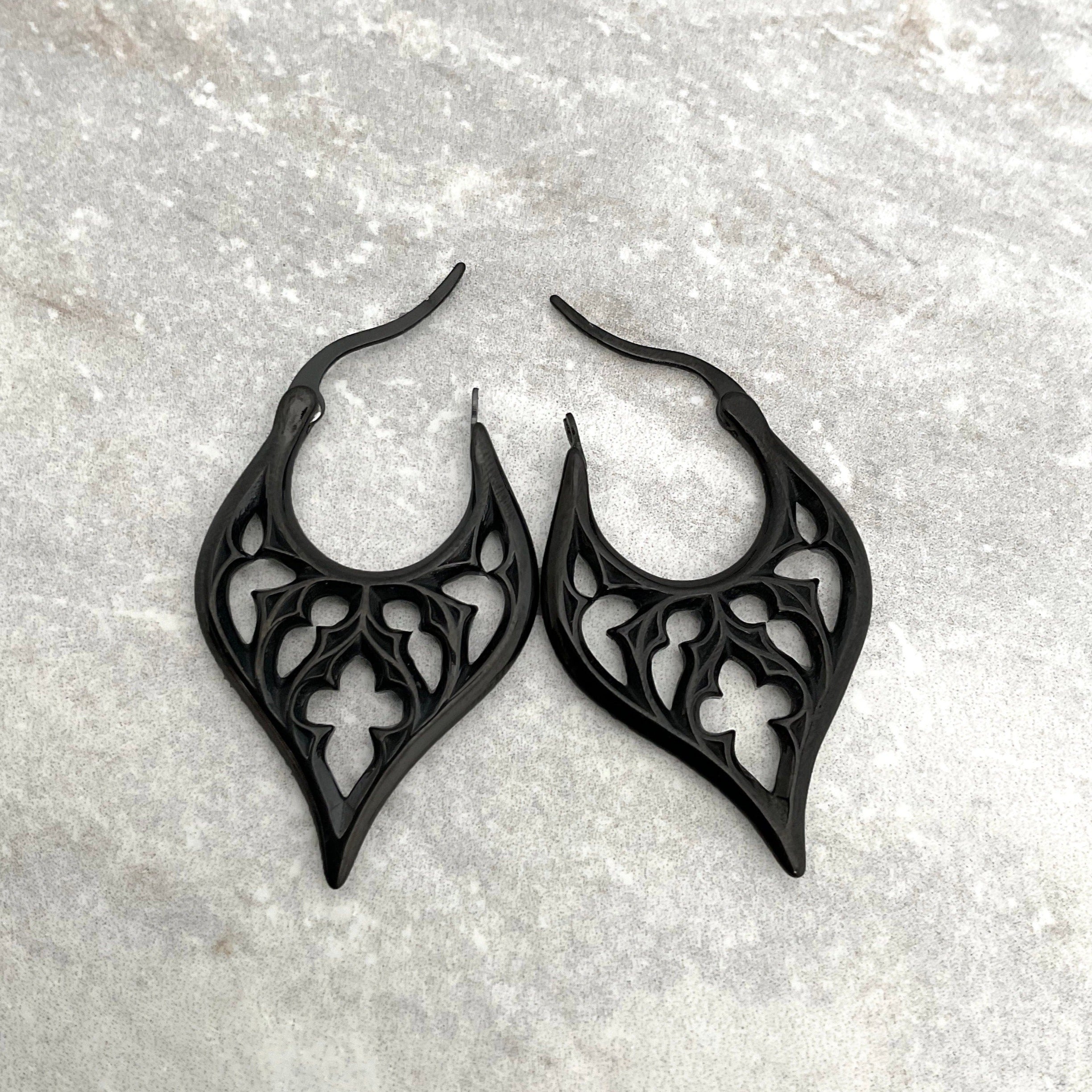 GOTHIC HOOP EARRINGS