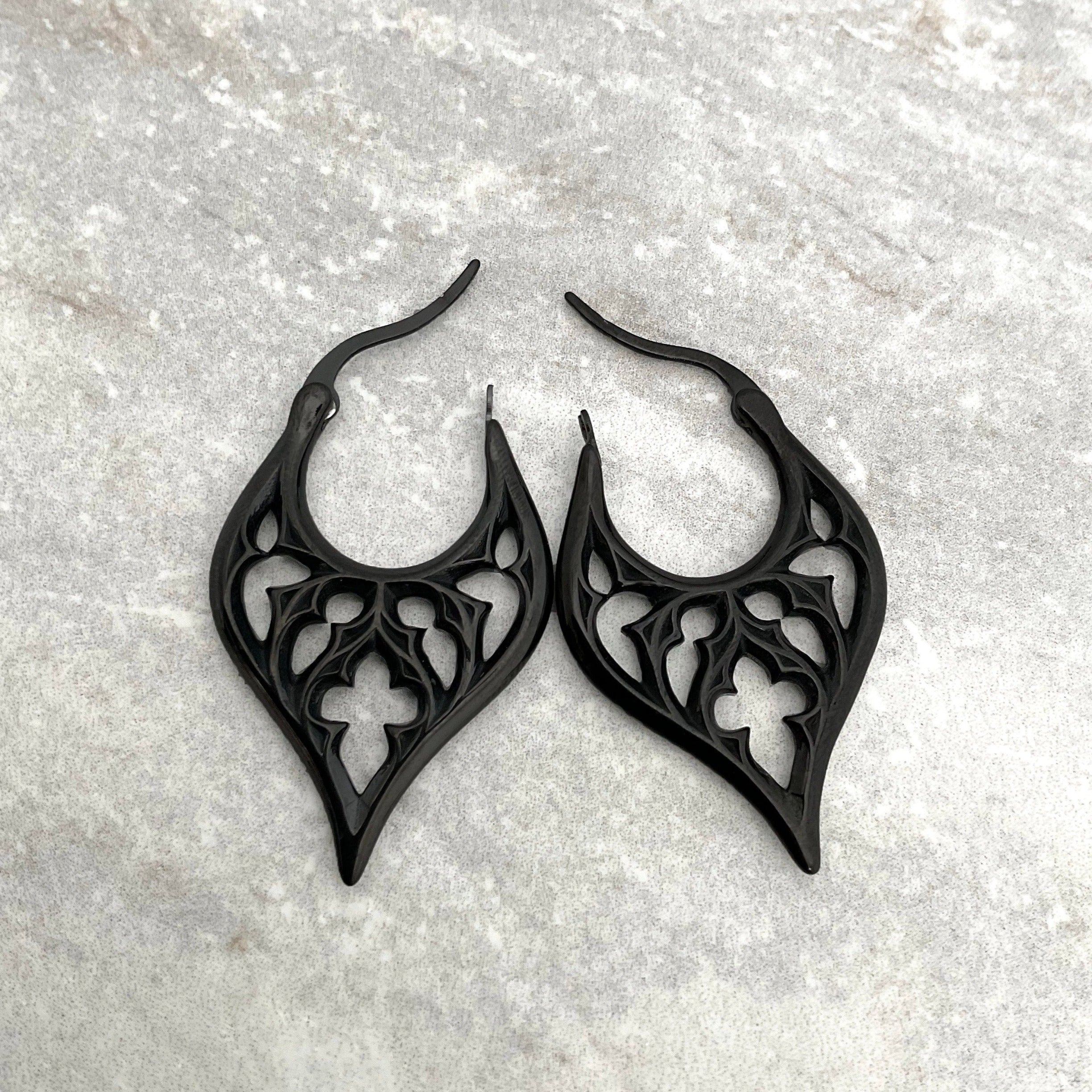 GOTHIC HOOP EARRINGS