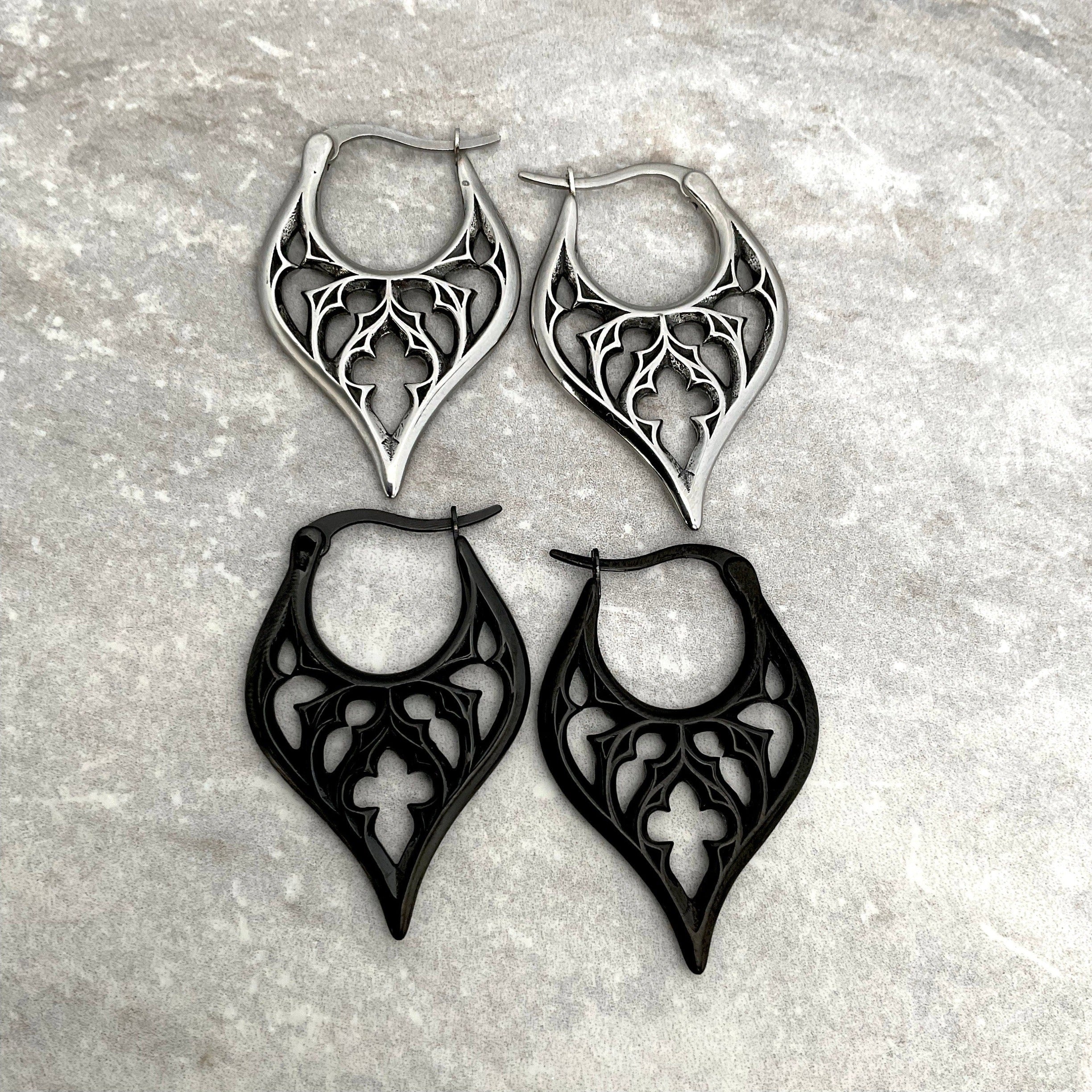 GOTHIC HOOP EARRINGS