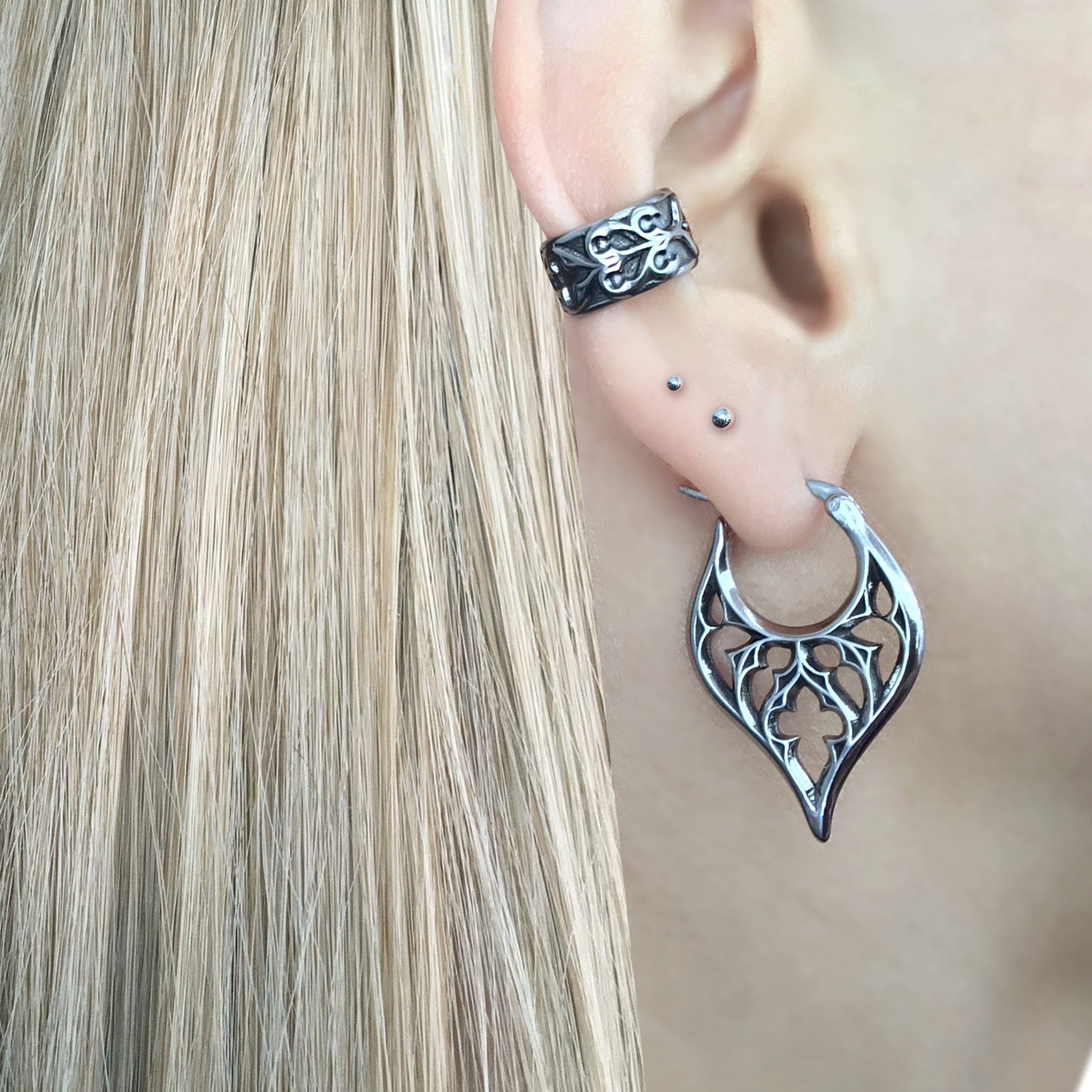 GOTHIC HOOP EARRINGS