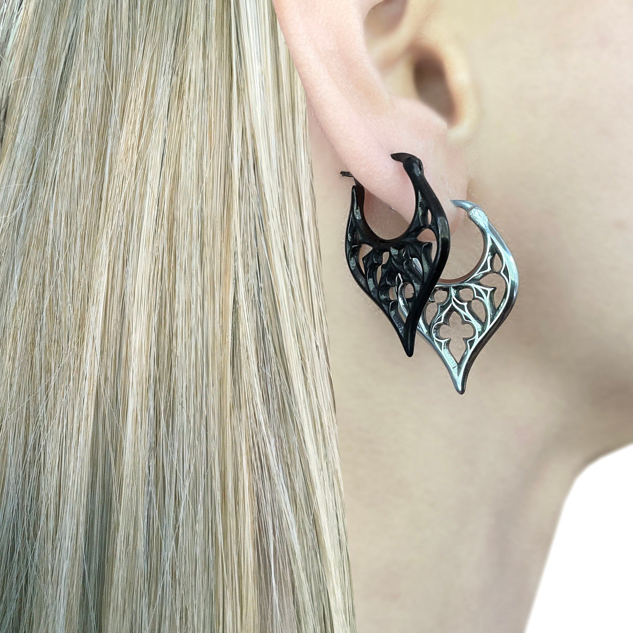 GOTHIC HOOP EARRINGS