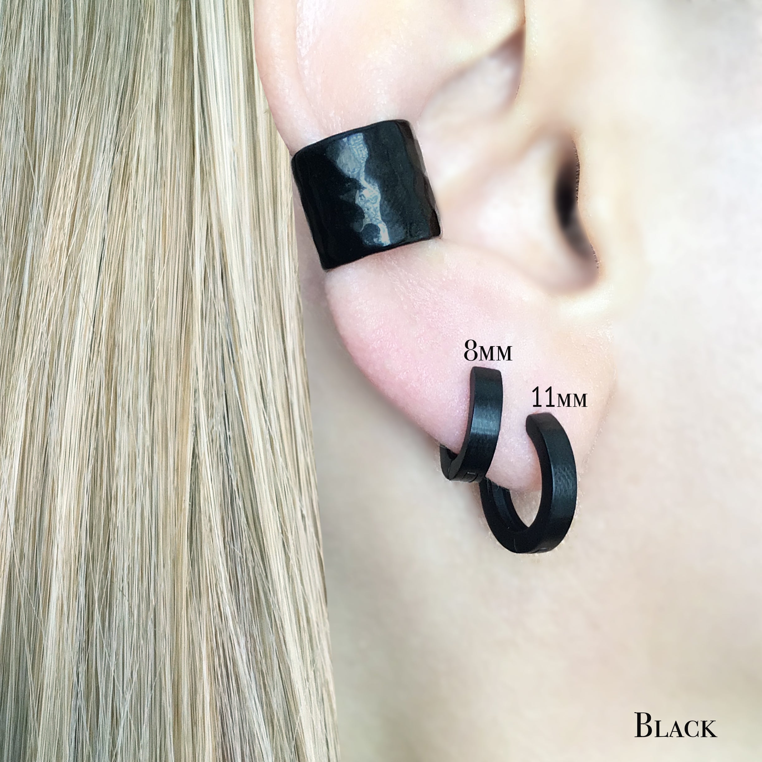 HOOPS WITH MATT FINISH 8MM AND 11 MM
