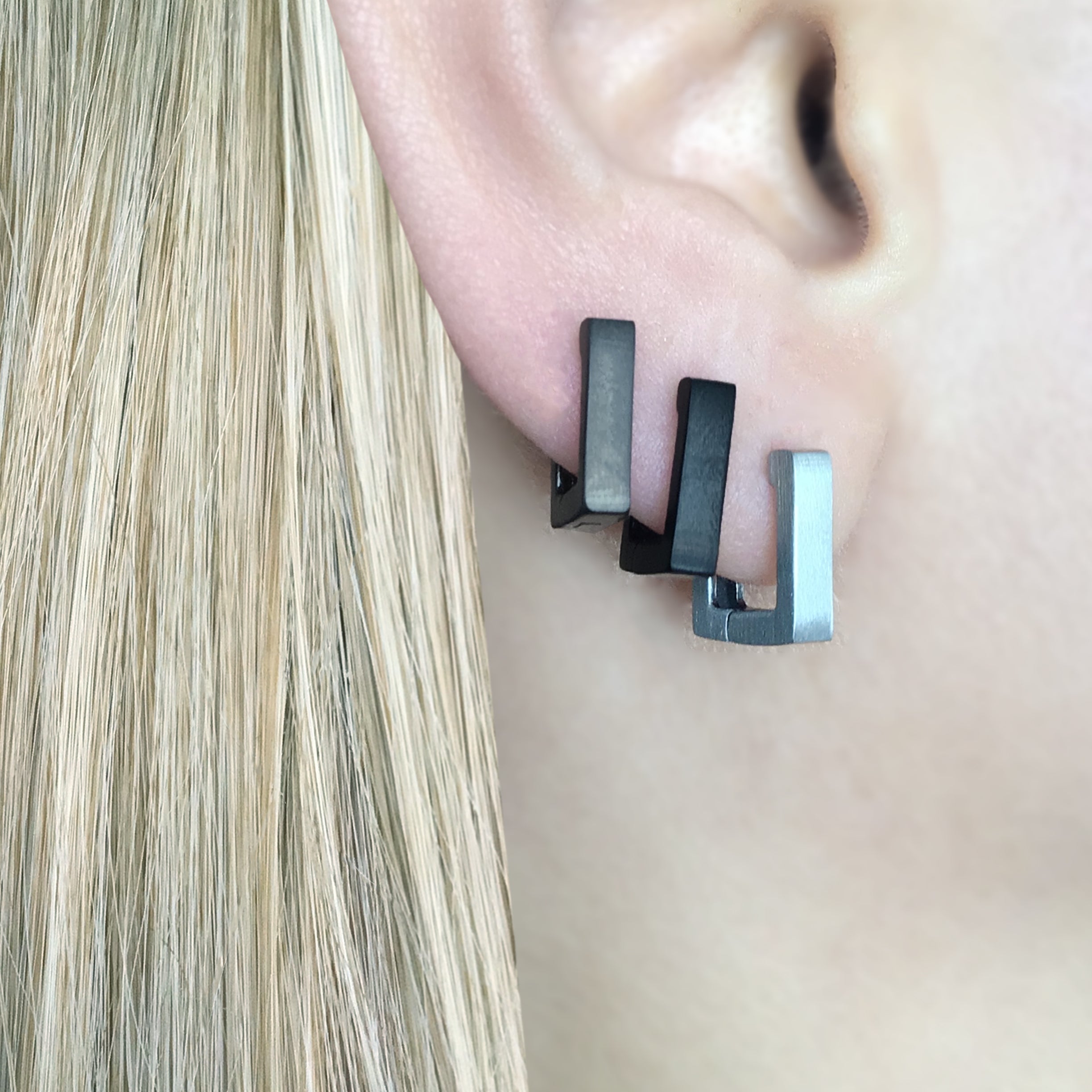 SQUARE HOOP EARRINGS