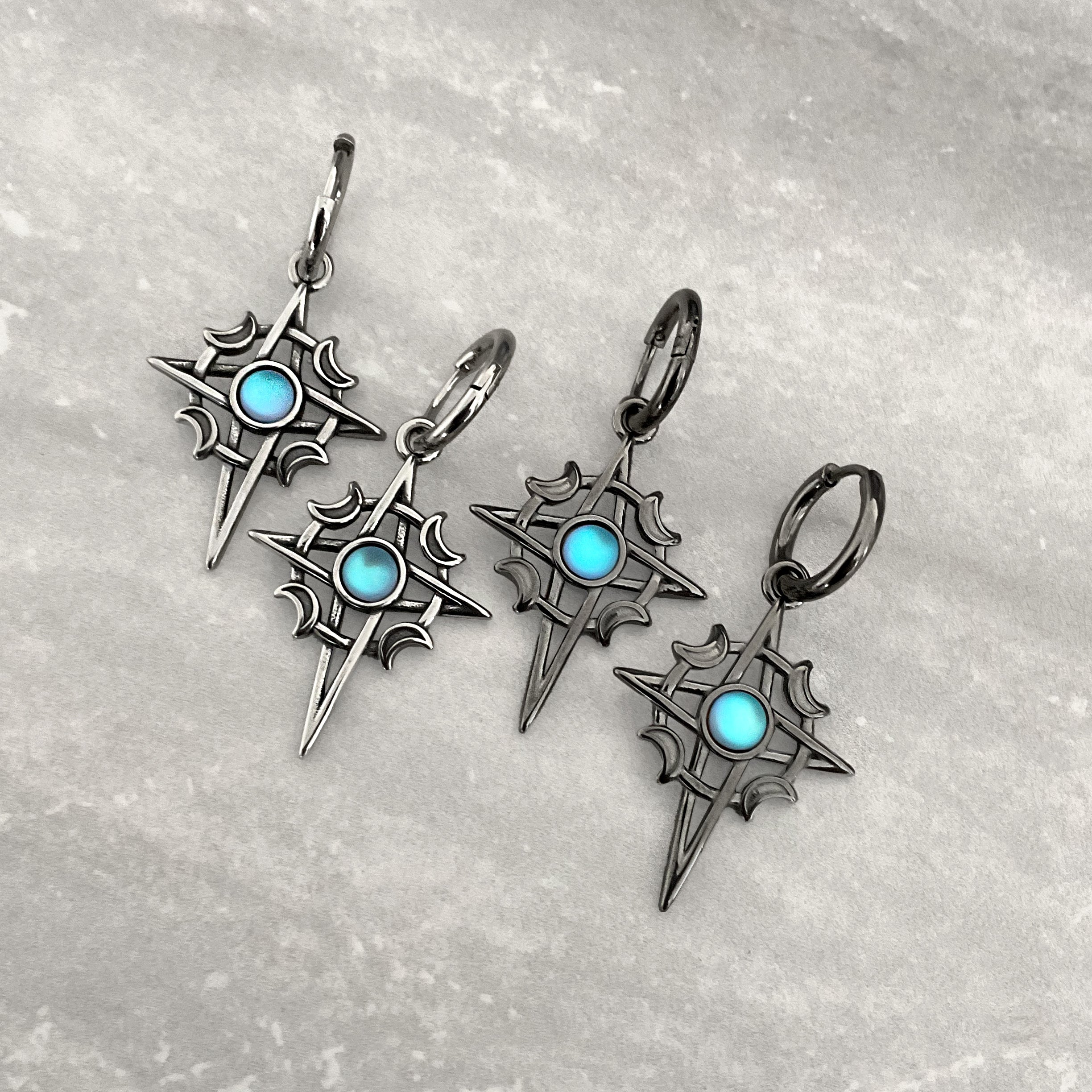 LUNA STARBURST HOOP EARRINGS