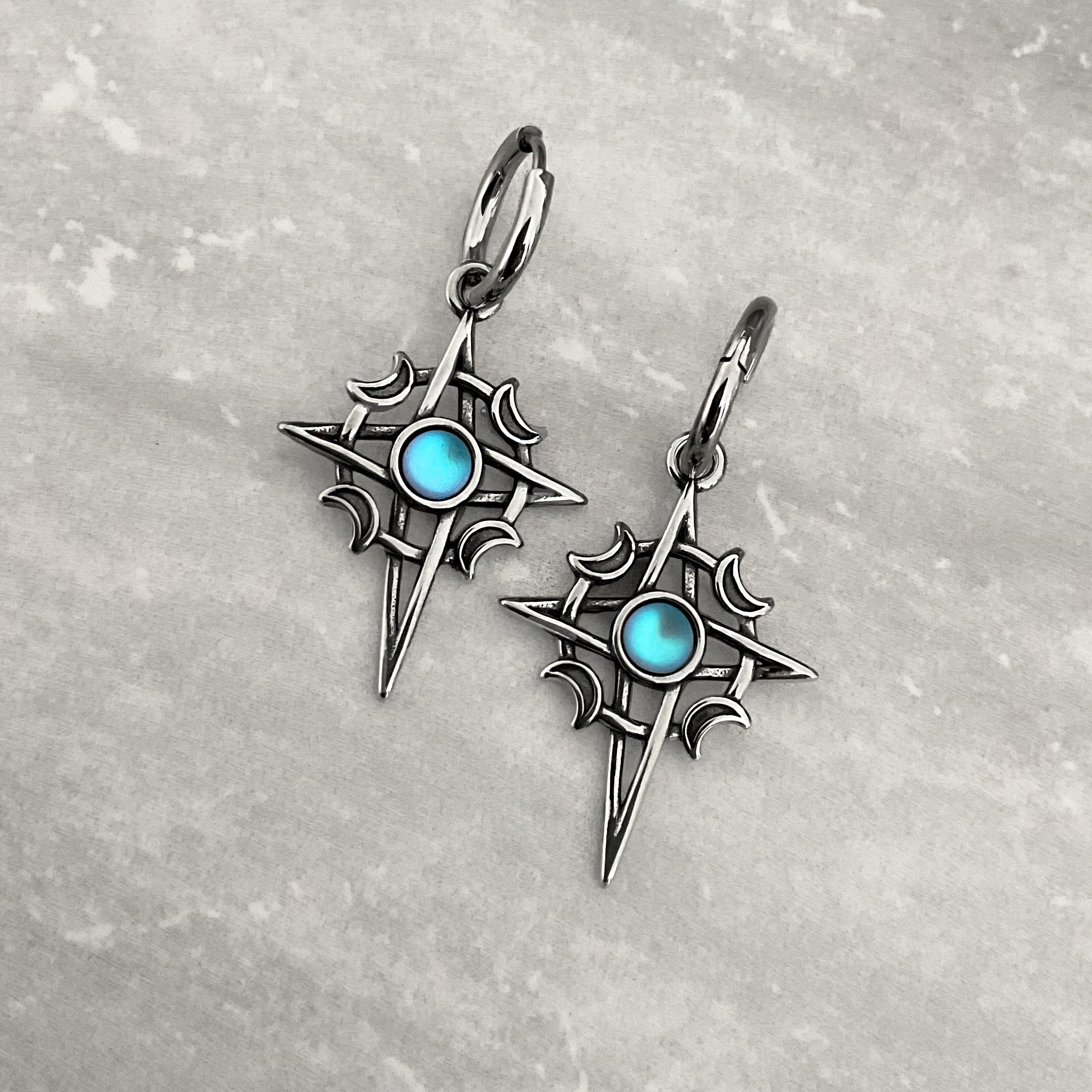 LUNA STARBURST HOOP EARRINGS