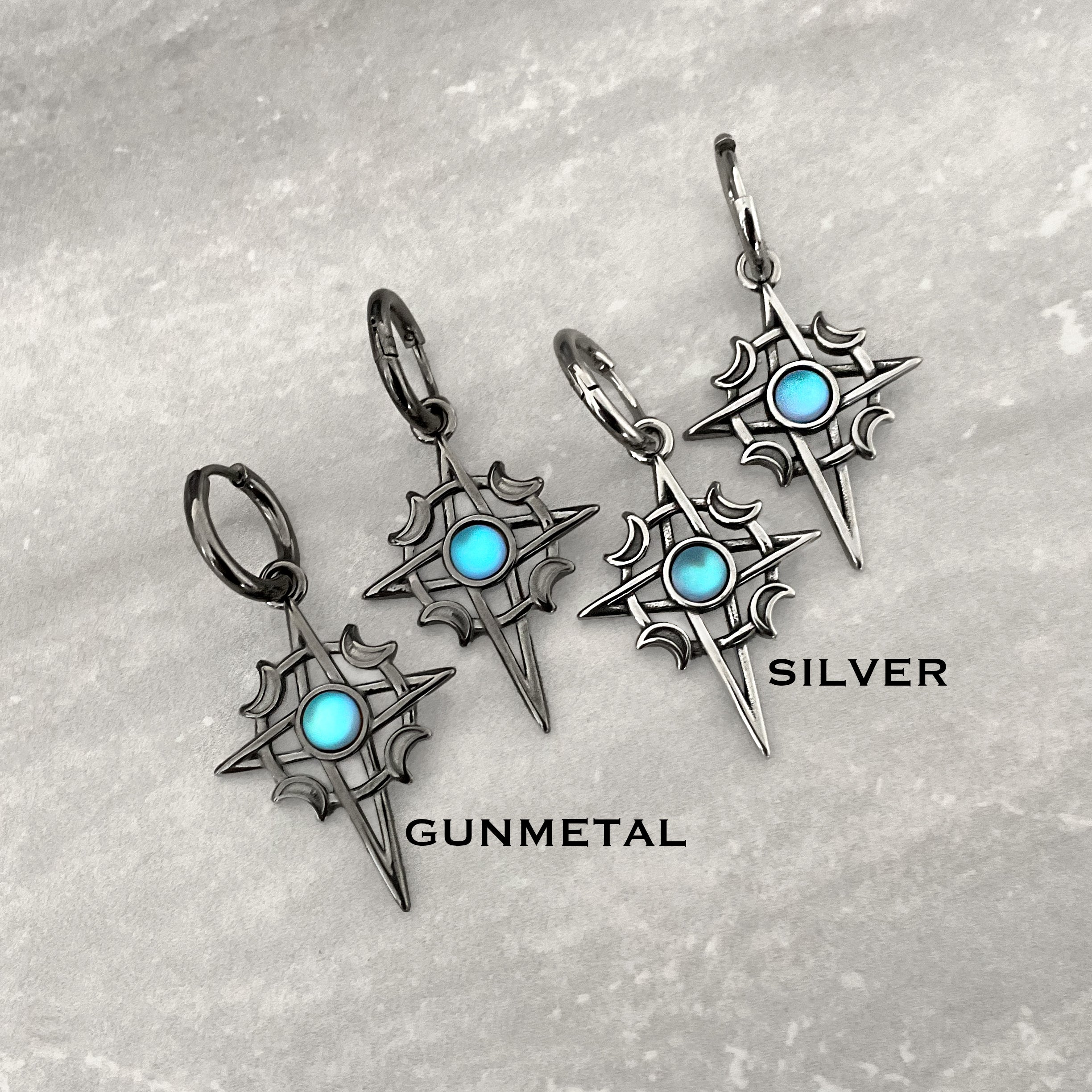 LUNA STARBURST HOOP EARRINGS