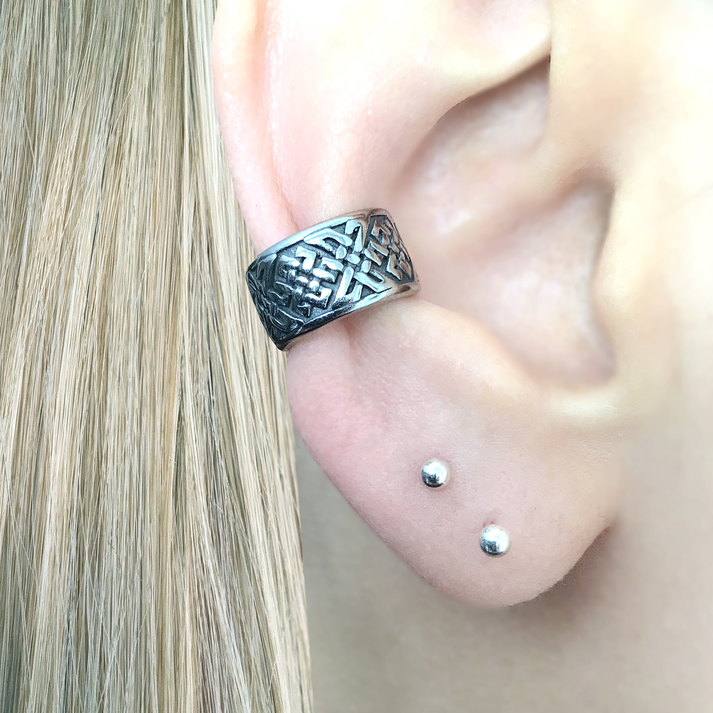 CELTIC BASKETWEAVE NO PIERCING EAR CUFF