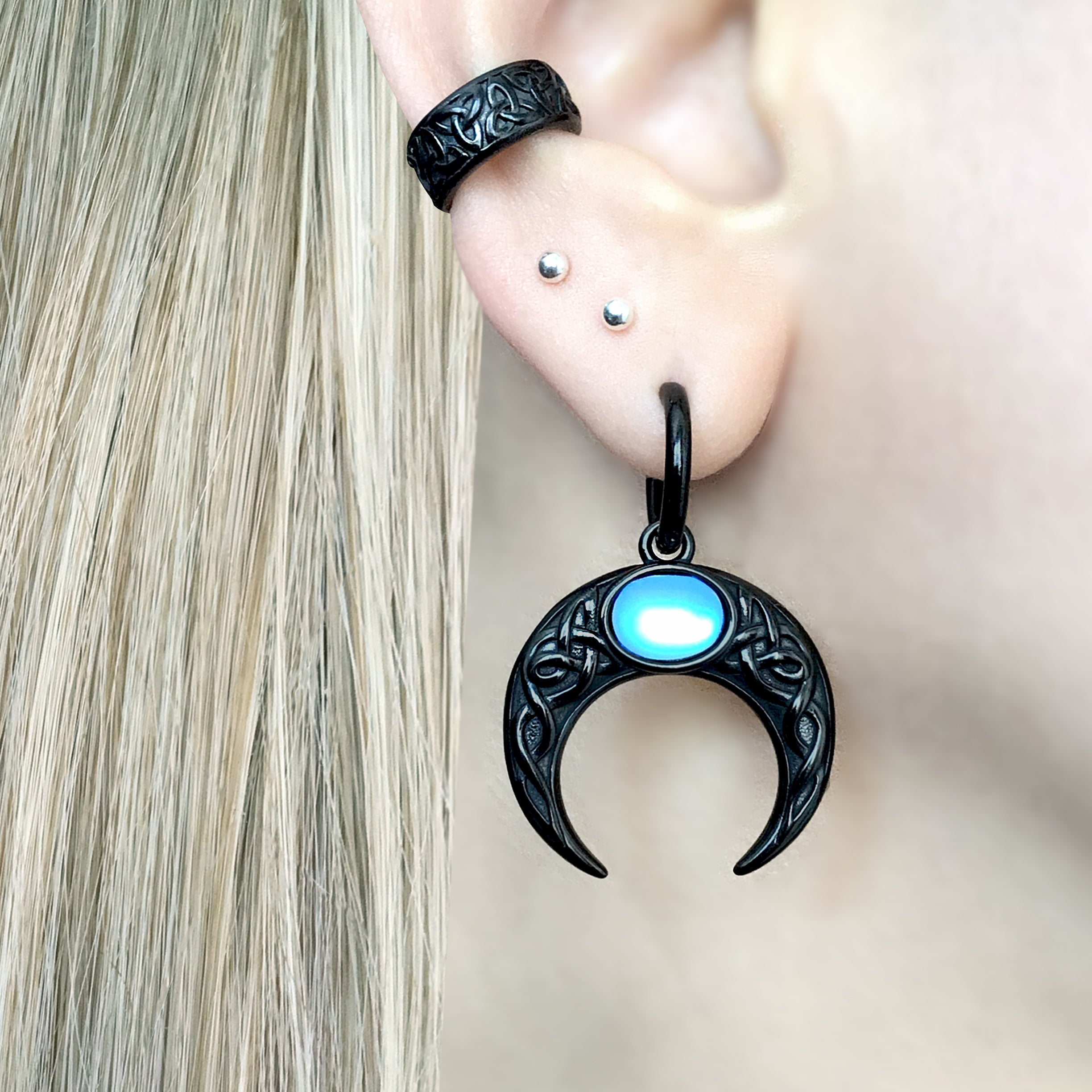 CELTIC BLUE MOON HOOPS