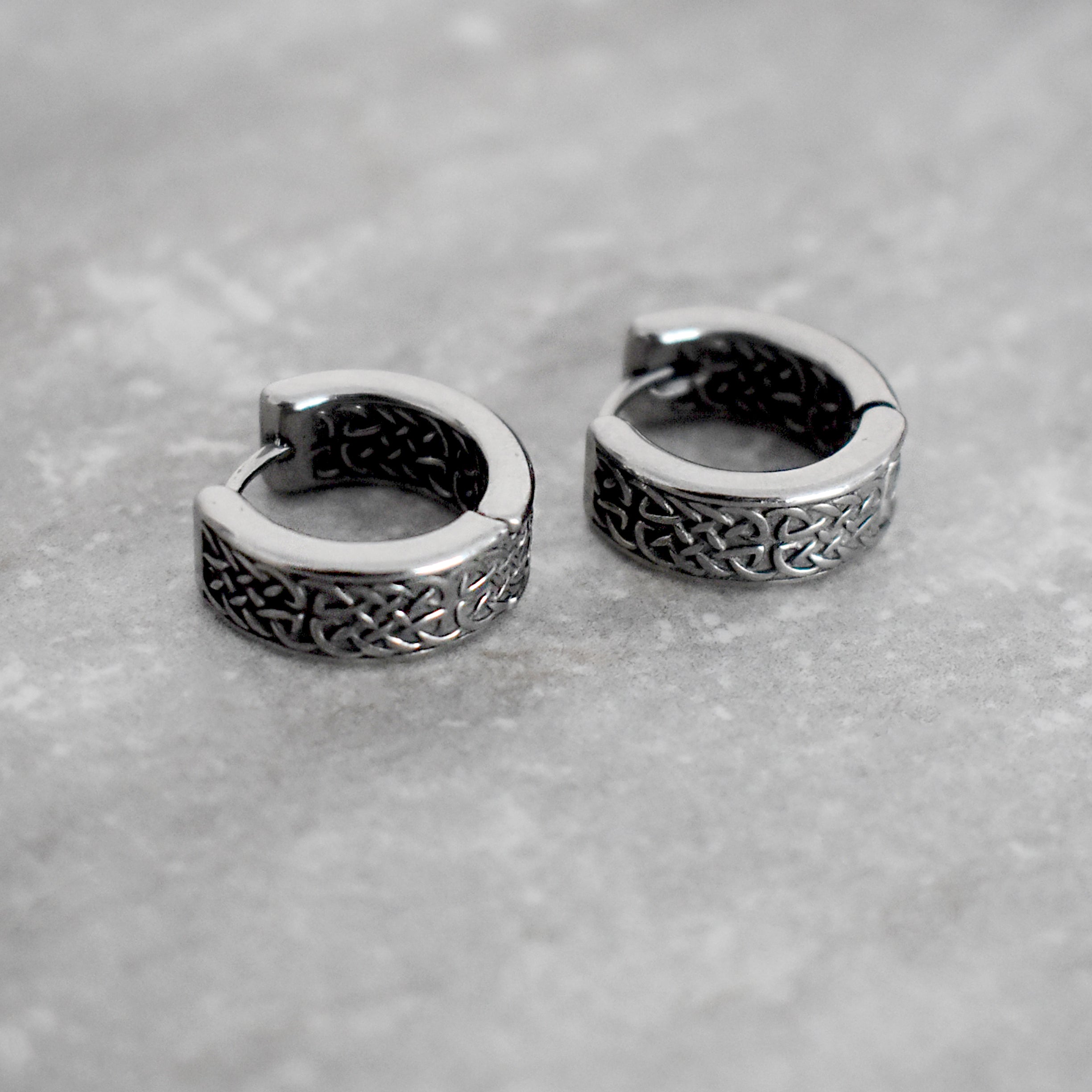 CELTIC DOUBLE BRAID HOOP EARRINGS