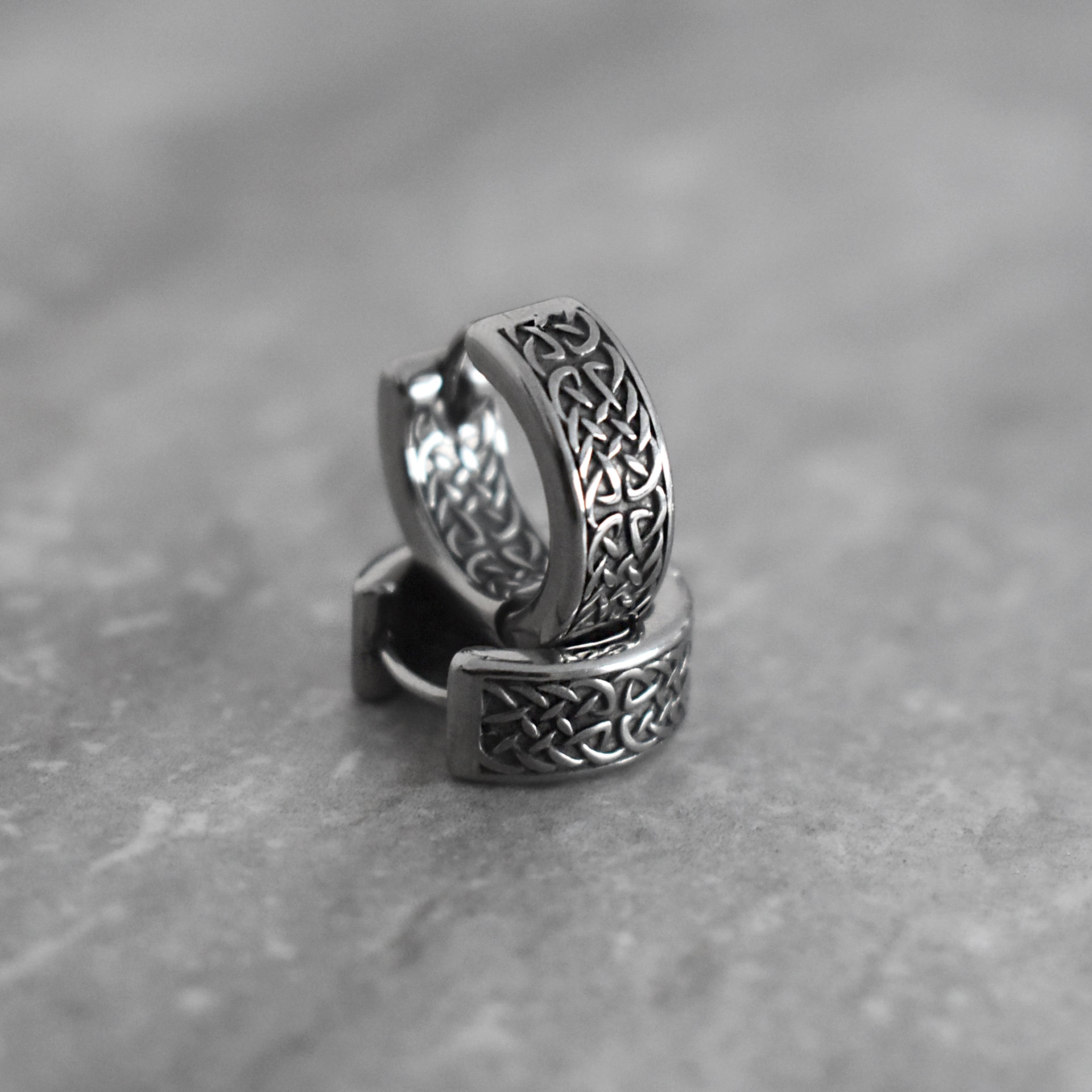 CELTIC DOUBLE BRAID HOOP EARRINGS
