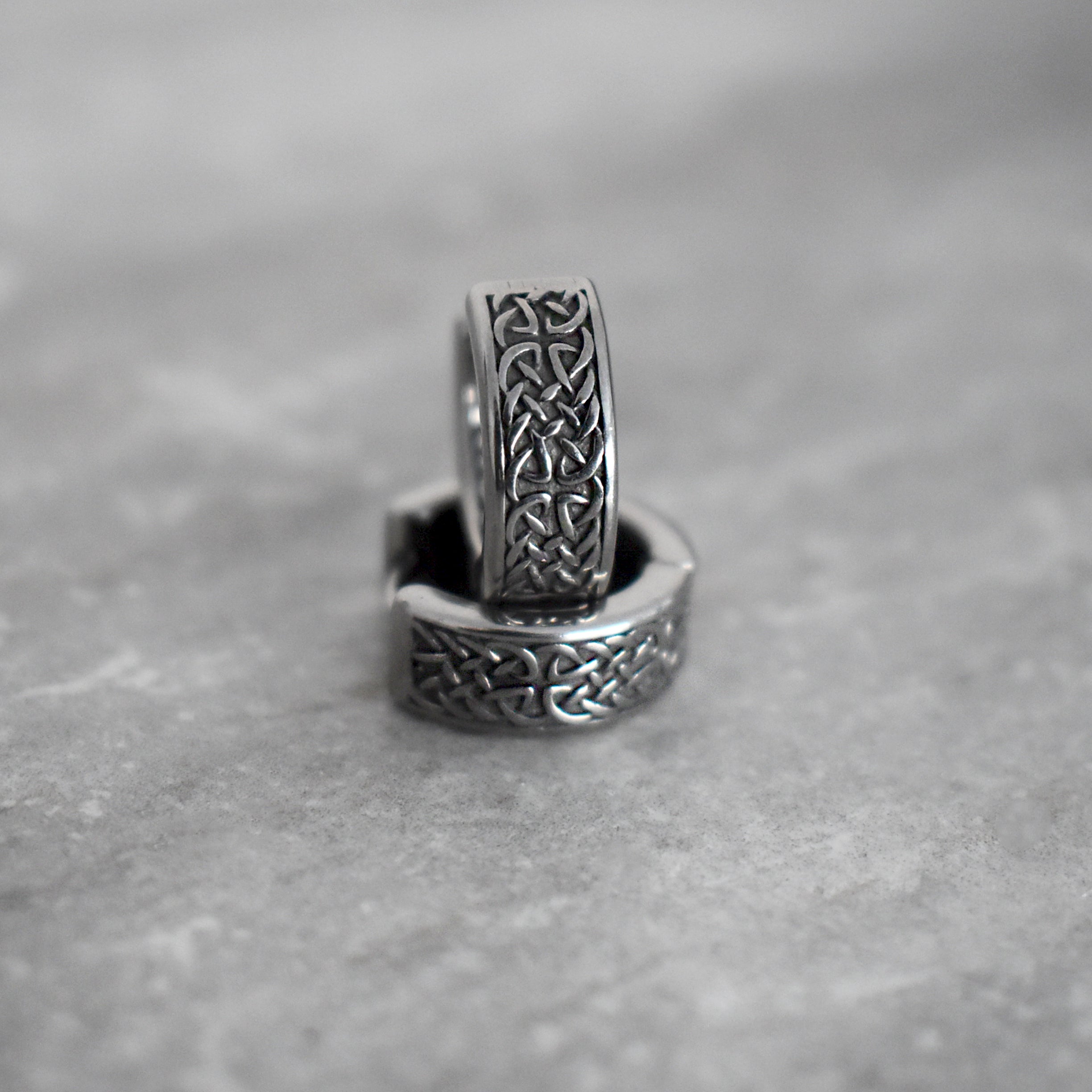 CELTIC DOUBLE BRAID HOOP EARRINGS