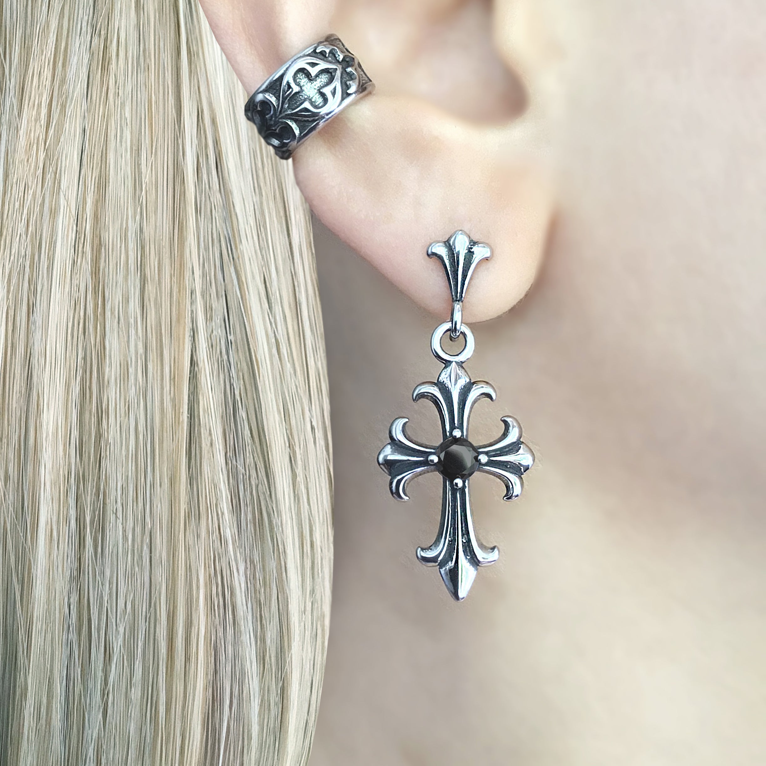 GOTHIC CROSS EARRINGS