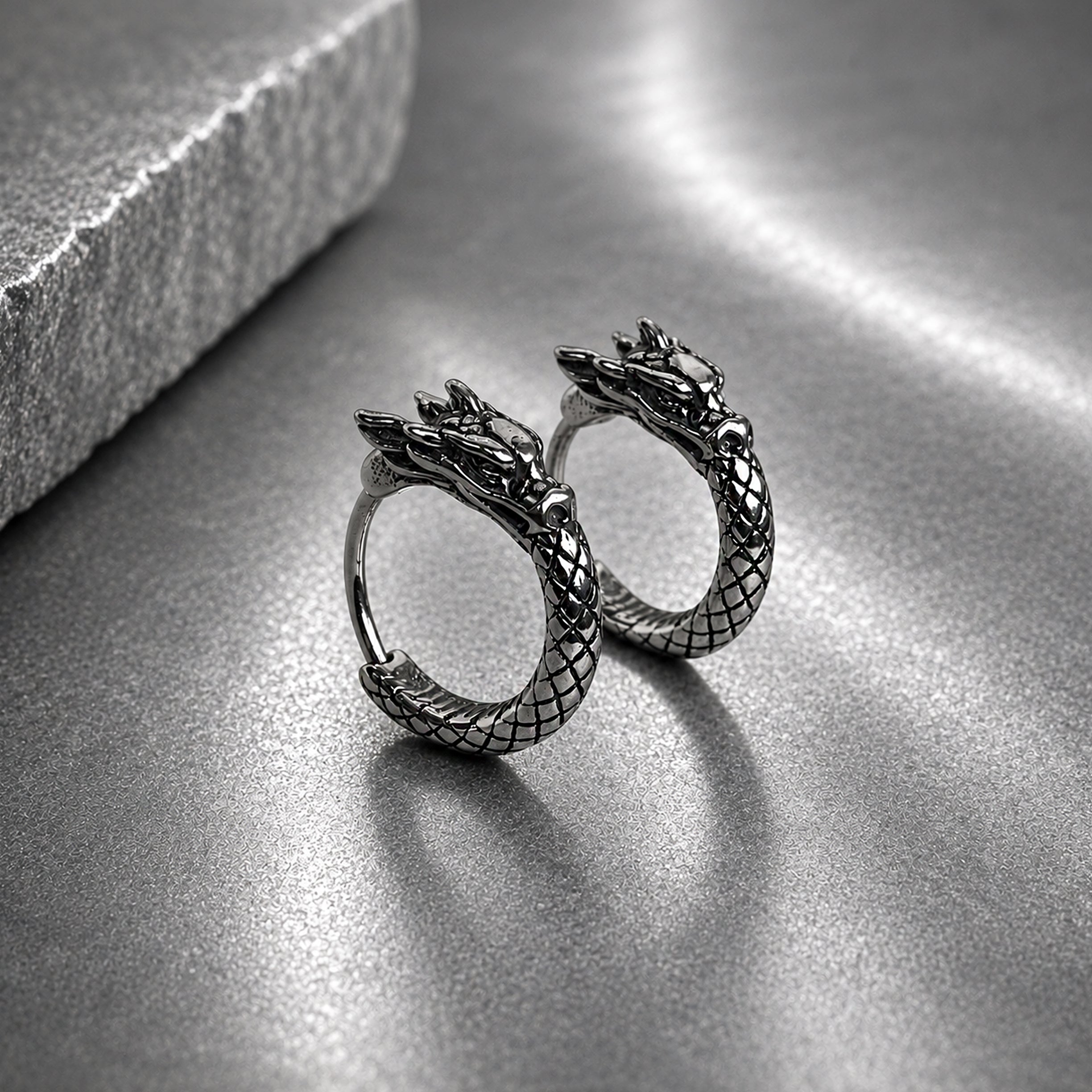 DRAGON HOOP EARRINGS