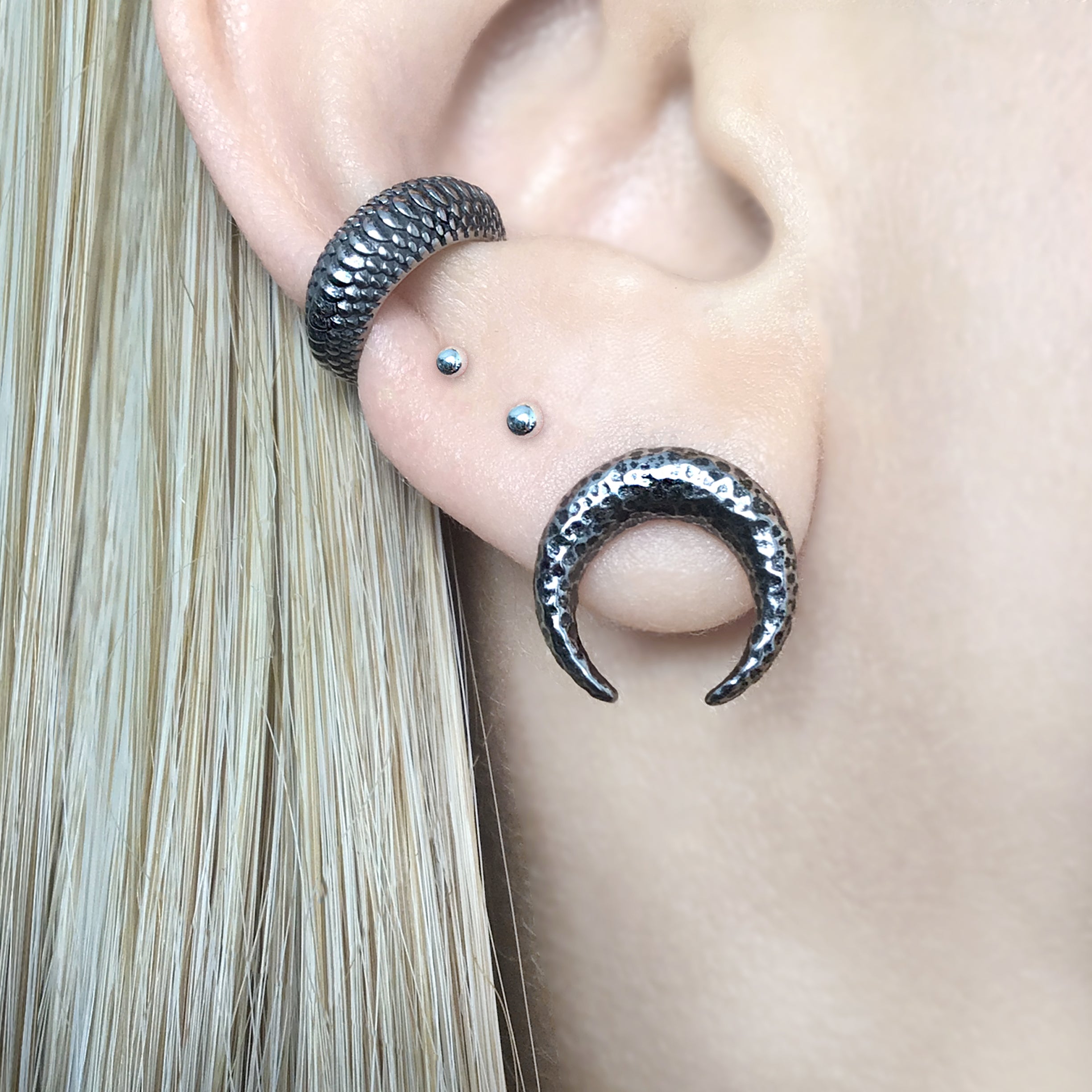 MOON STUD EARRINGS