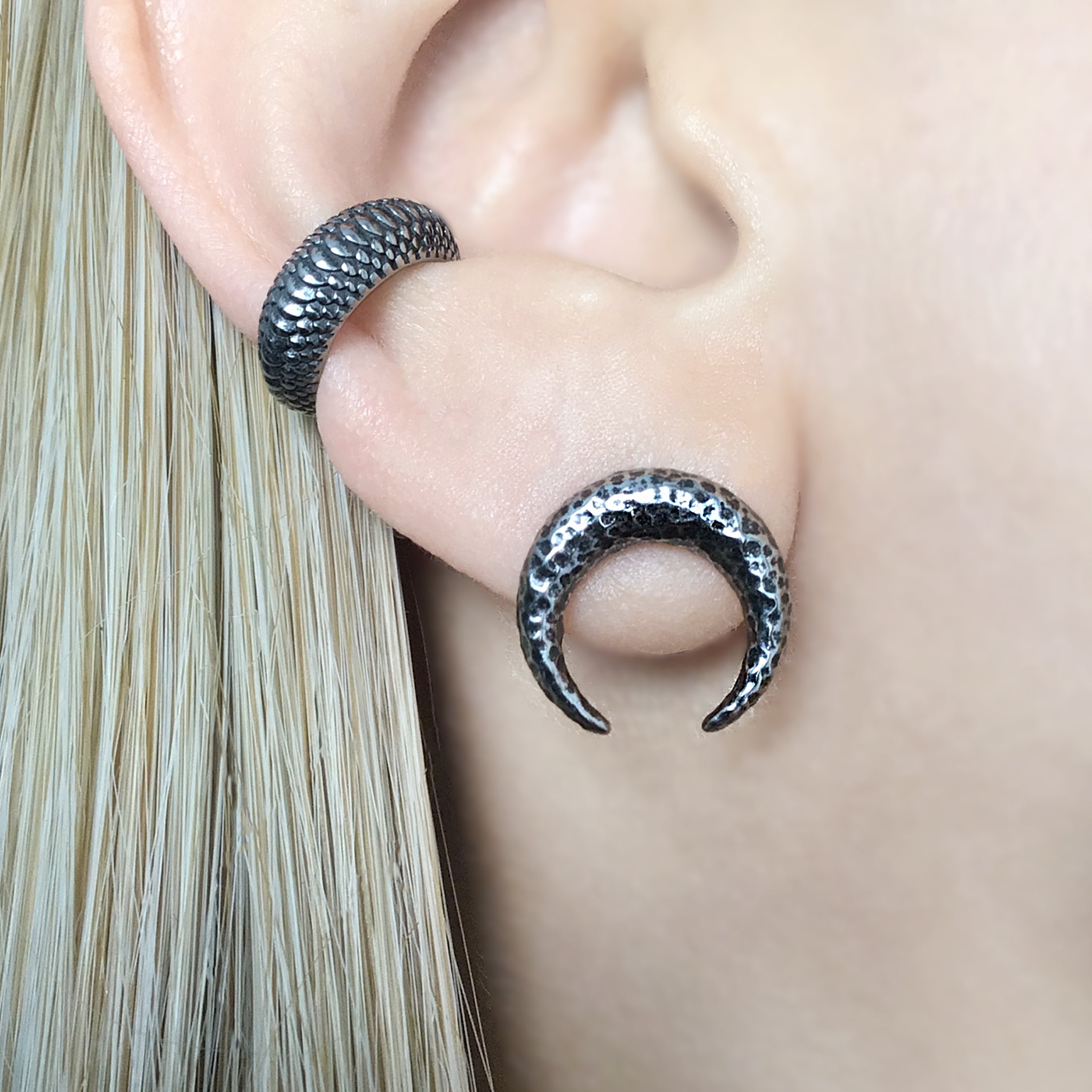 MOON STUD EARRINGS