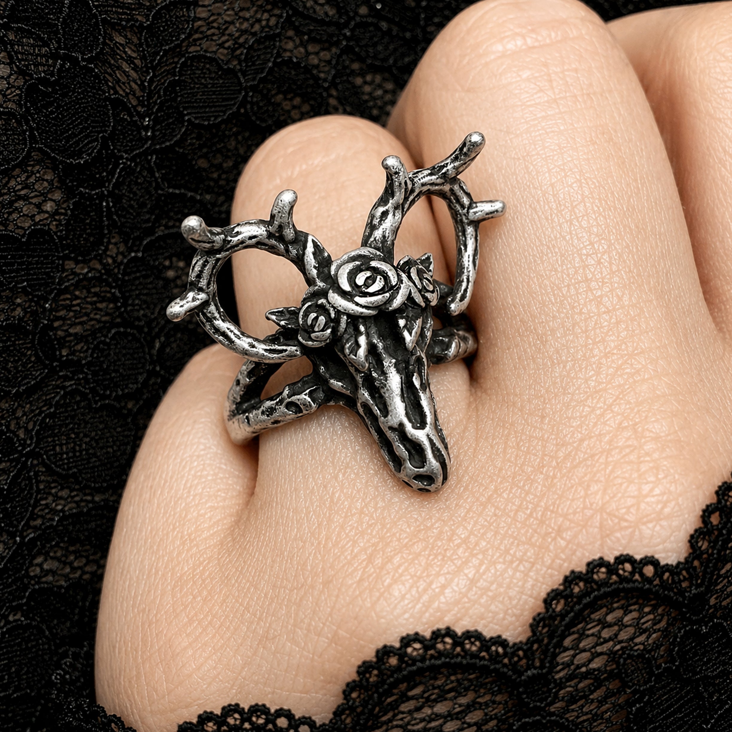 DEER SKULL RING
