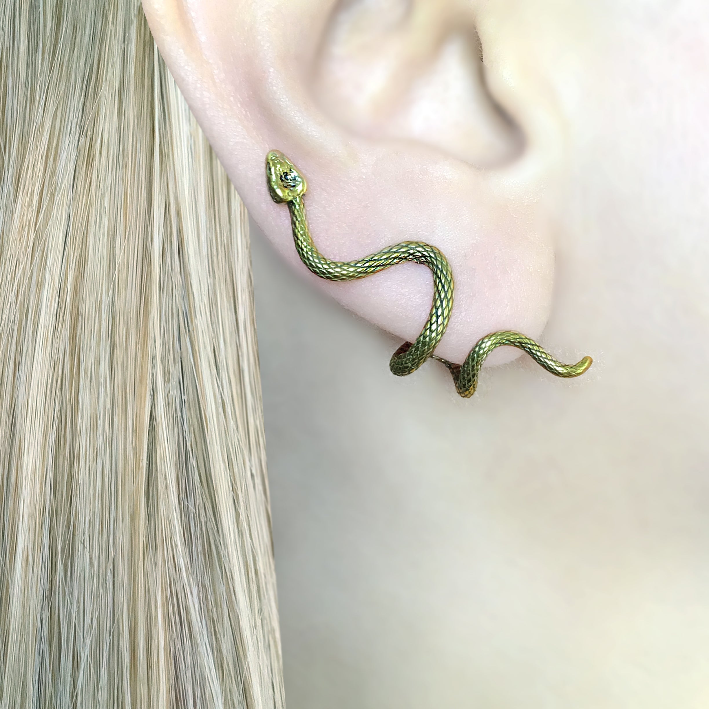 CRAWLING SNAKE EARRINGS