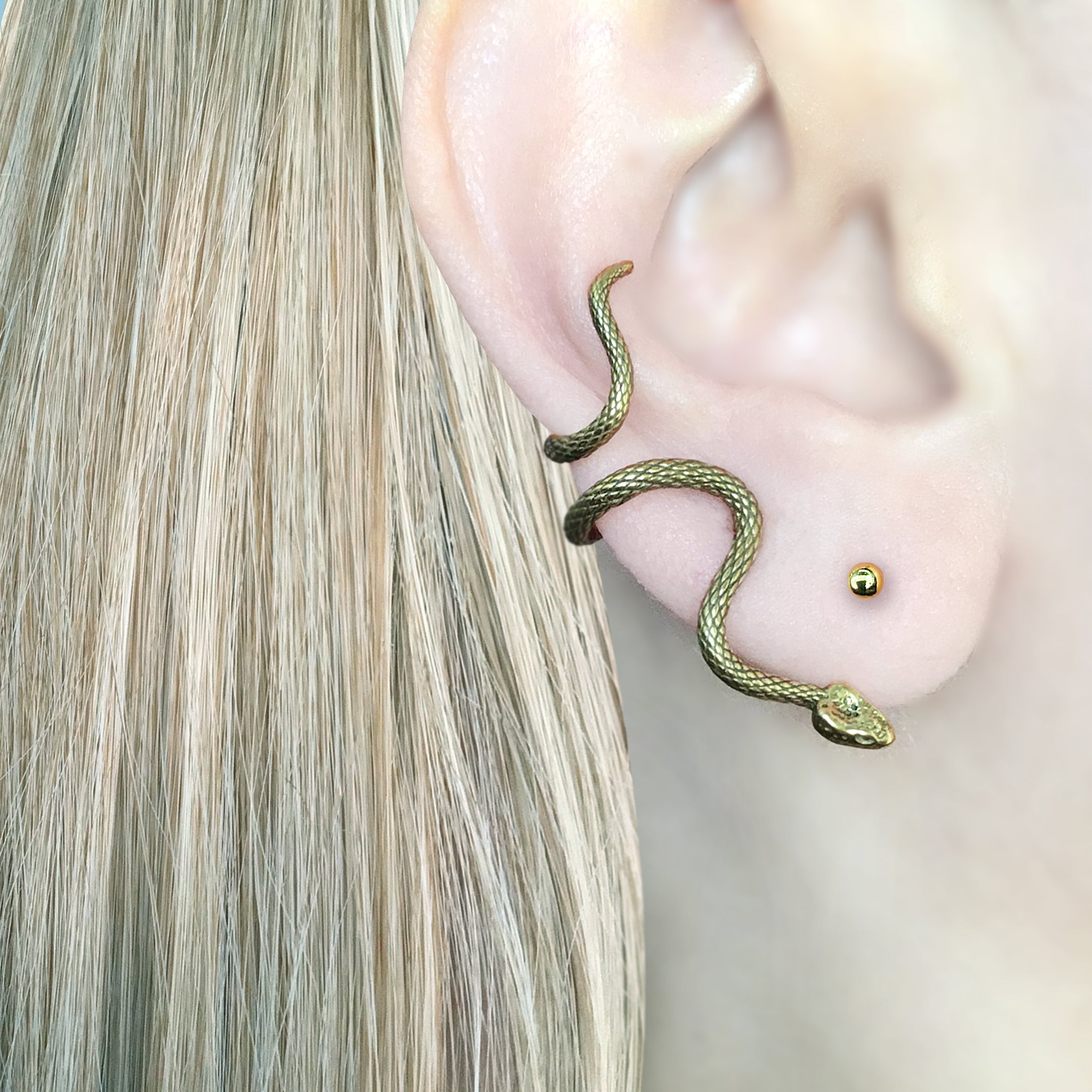 CRAWLING SNAKE EARRINGS