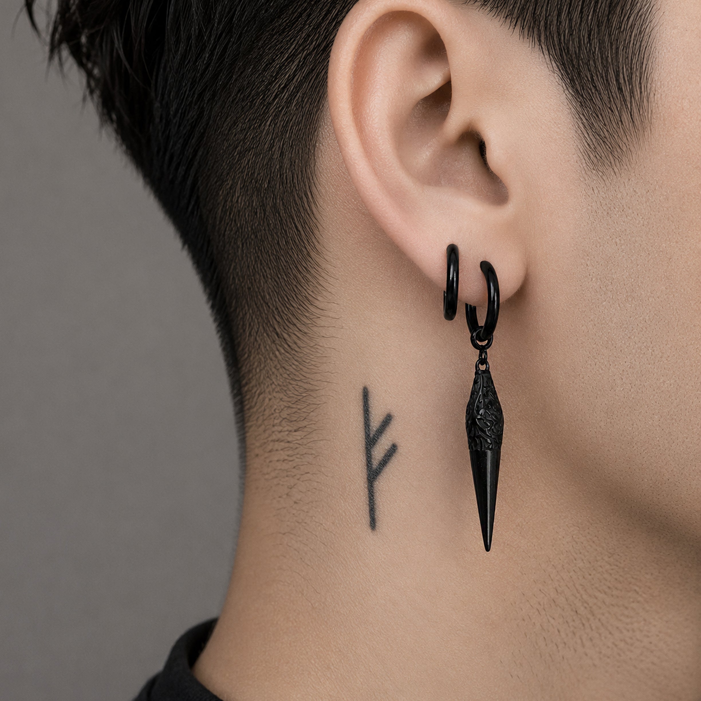 SPIKE HOOP EARRINGS