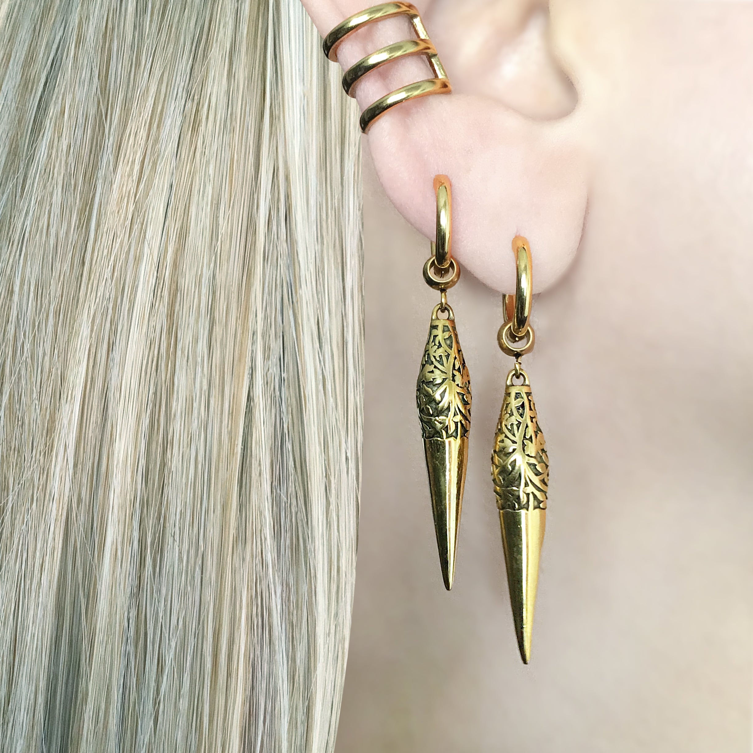 SPIKE HOOP EARRINGS