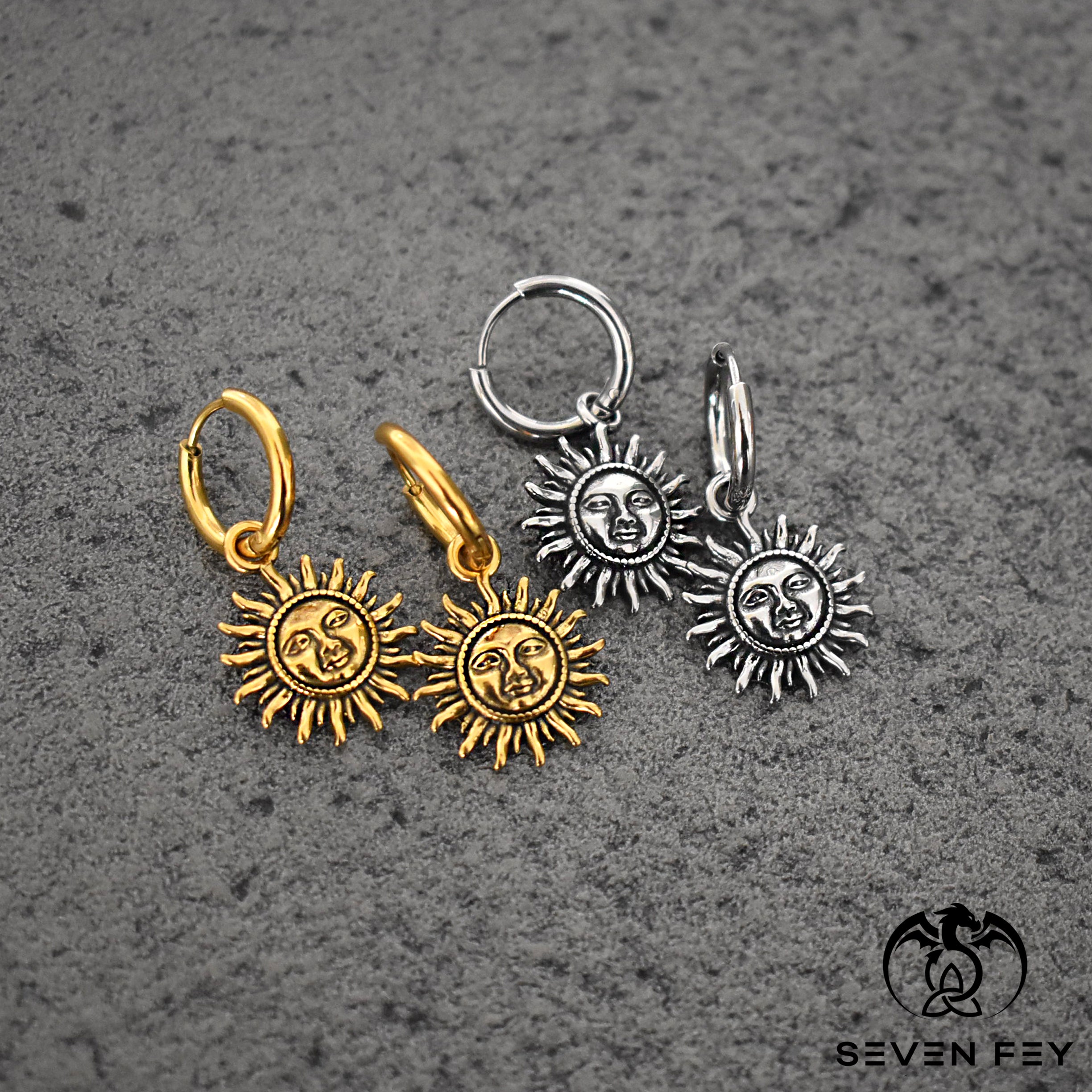 SUN HOOP EARRINGS