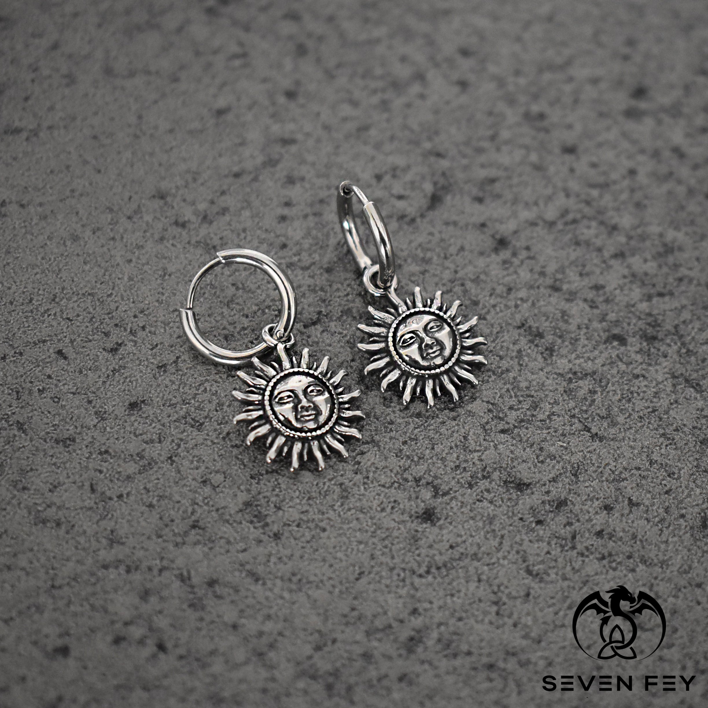 SUN HOOP EARRINGS