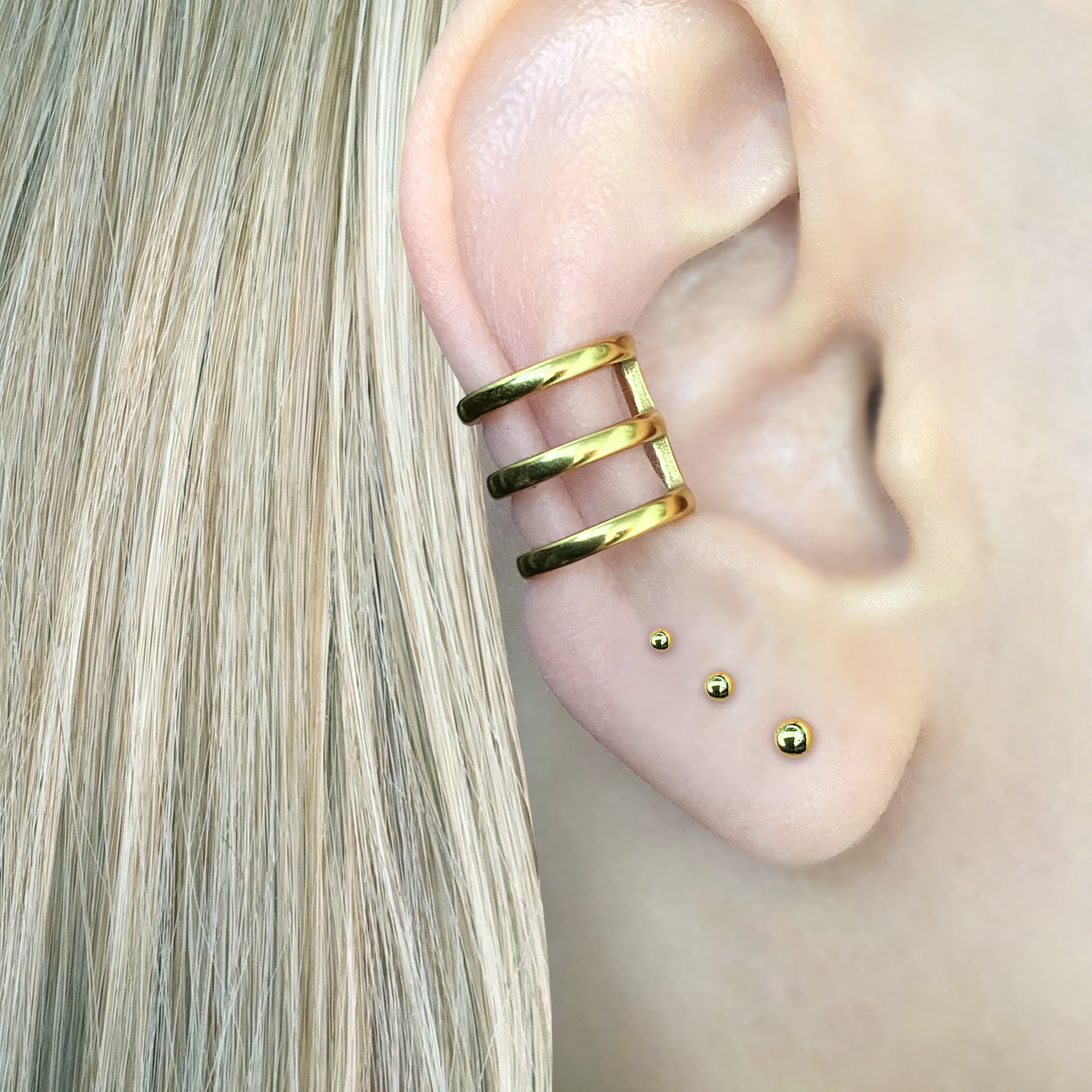 THREE RAW EAR CUFF