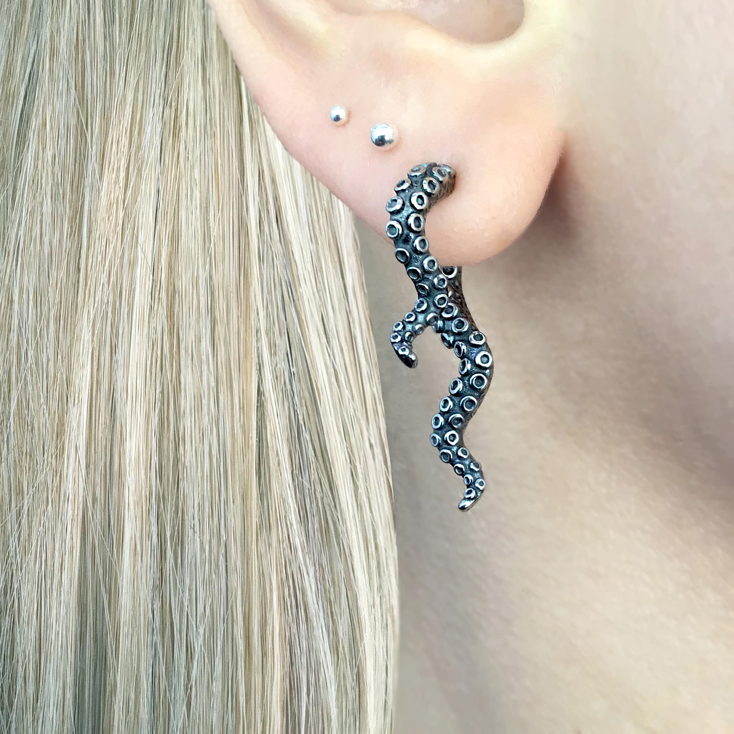 OCTOPUS TENTACLE  EARRINGS