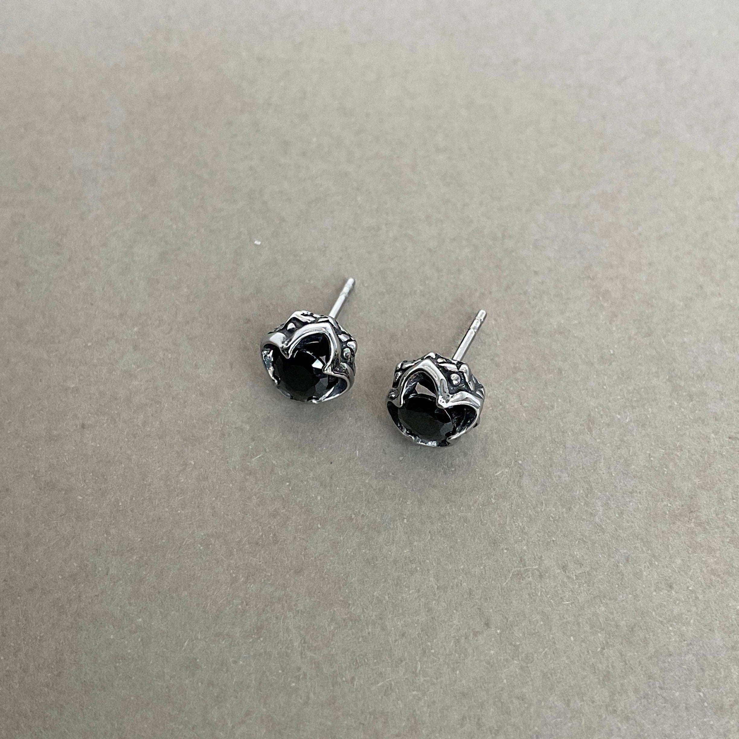 GOTHIC CZ STUDS EARRINGS