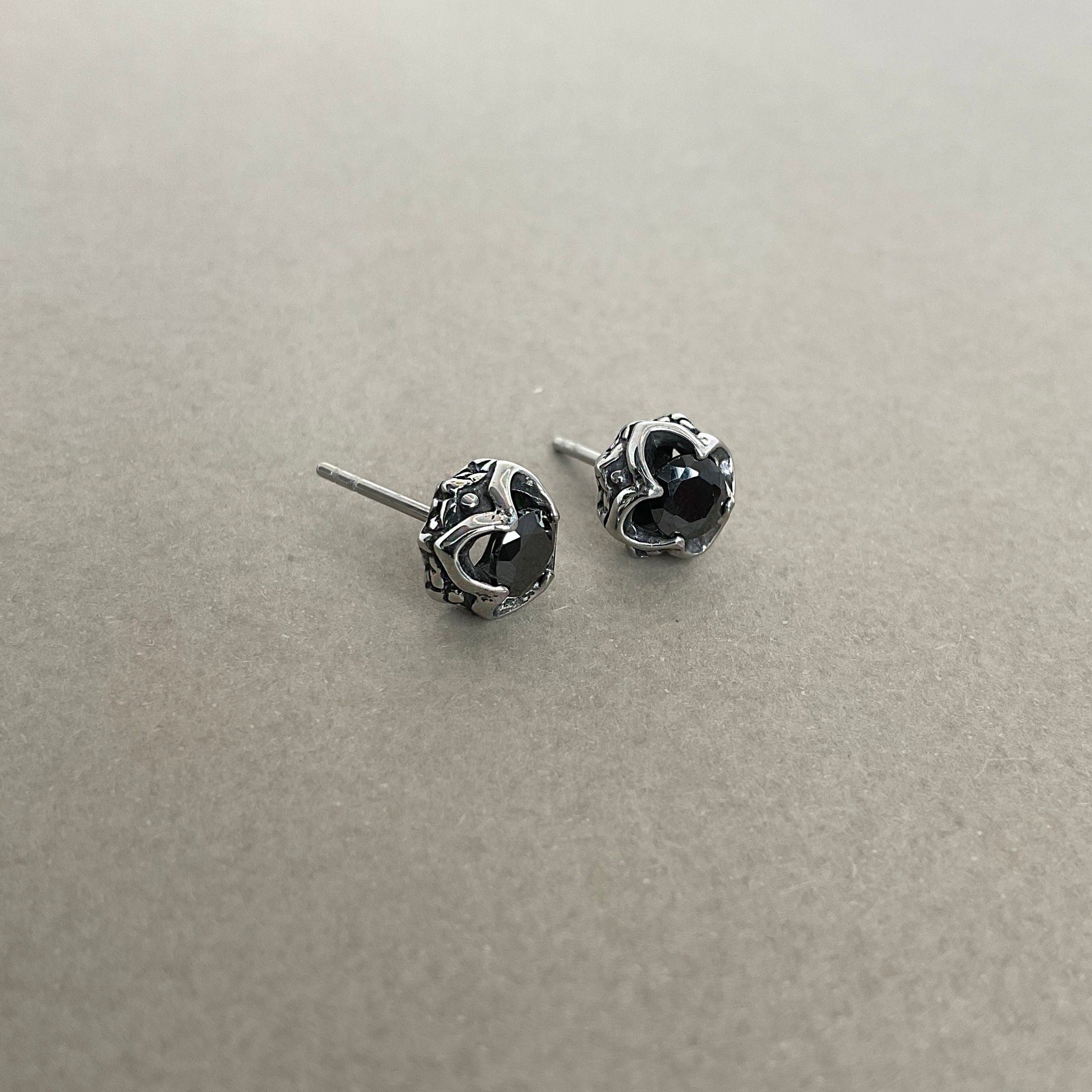 GOTHIC CZ STUDS EARRINGS